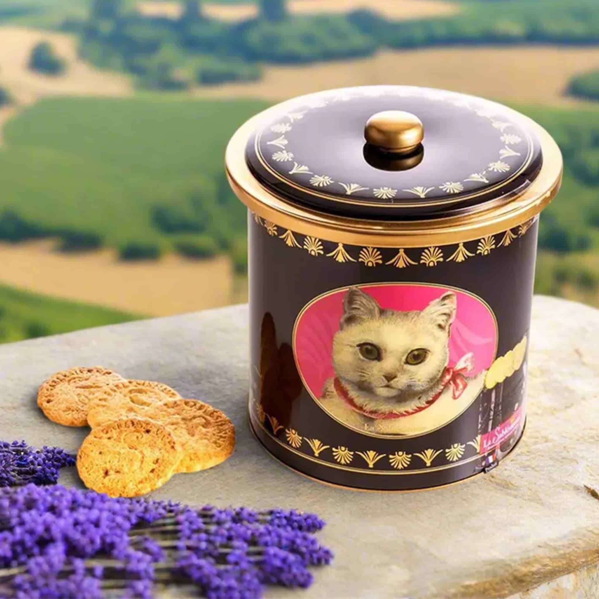 La Sablesienne French Sable Biscuits in Round Cat Tin, 250g - Image 2