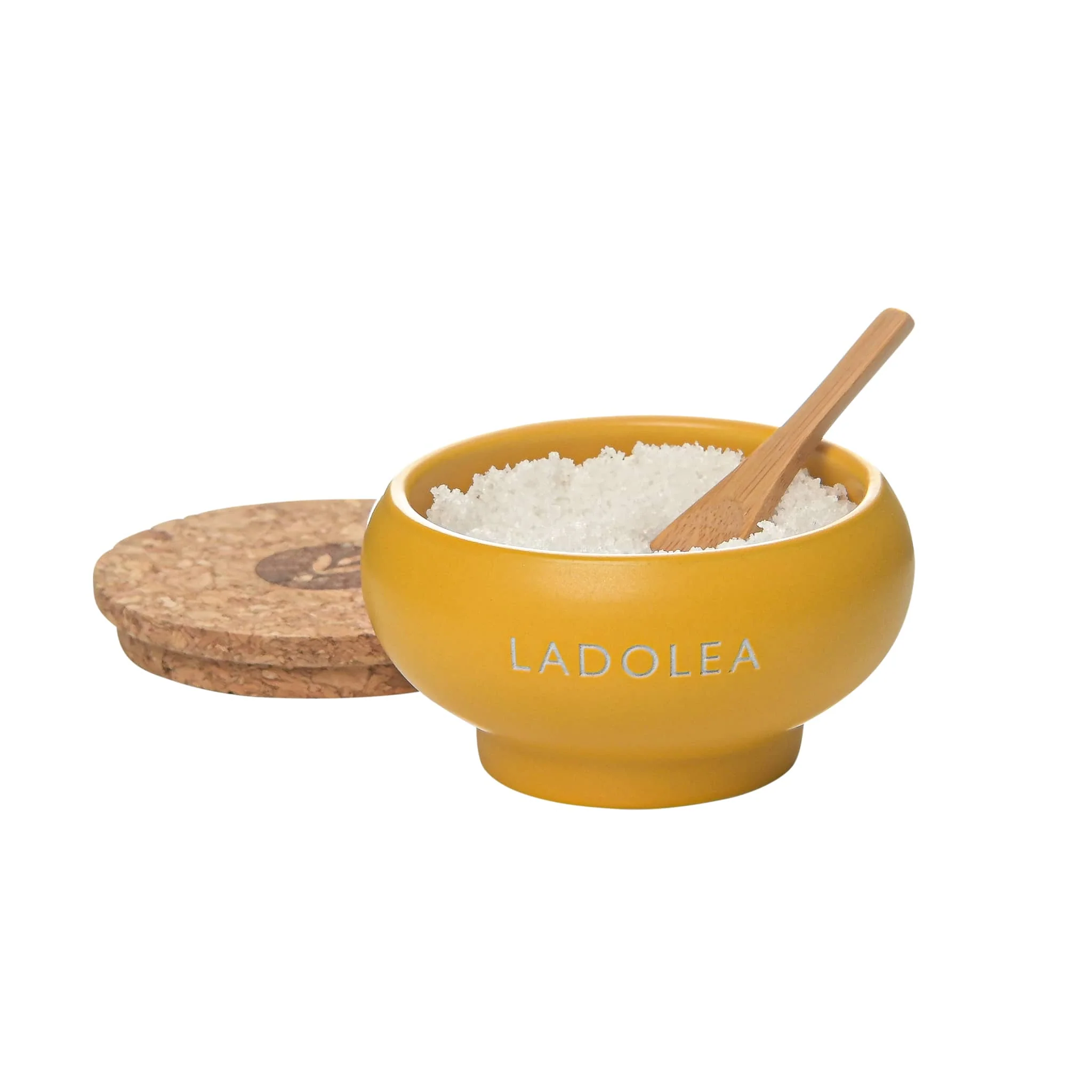 Ladolea Greek Fleur De Sel Sea Salt in Ceramic Pot, 100g - Image 2