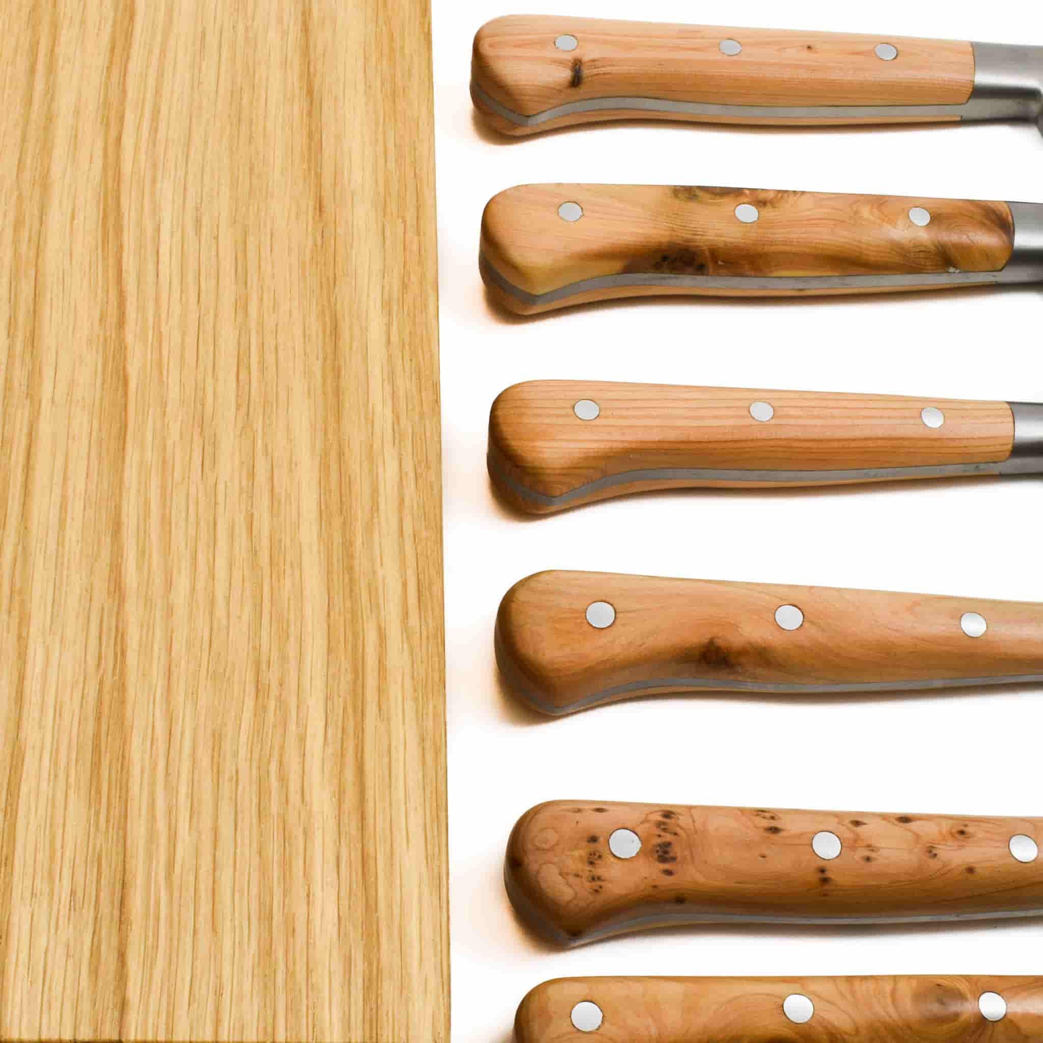 Laguiole en Aubrac Classic Knife Block of 6 Kitchen Knives, Juniper - Image 2
