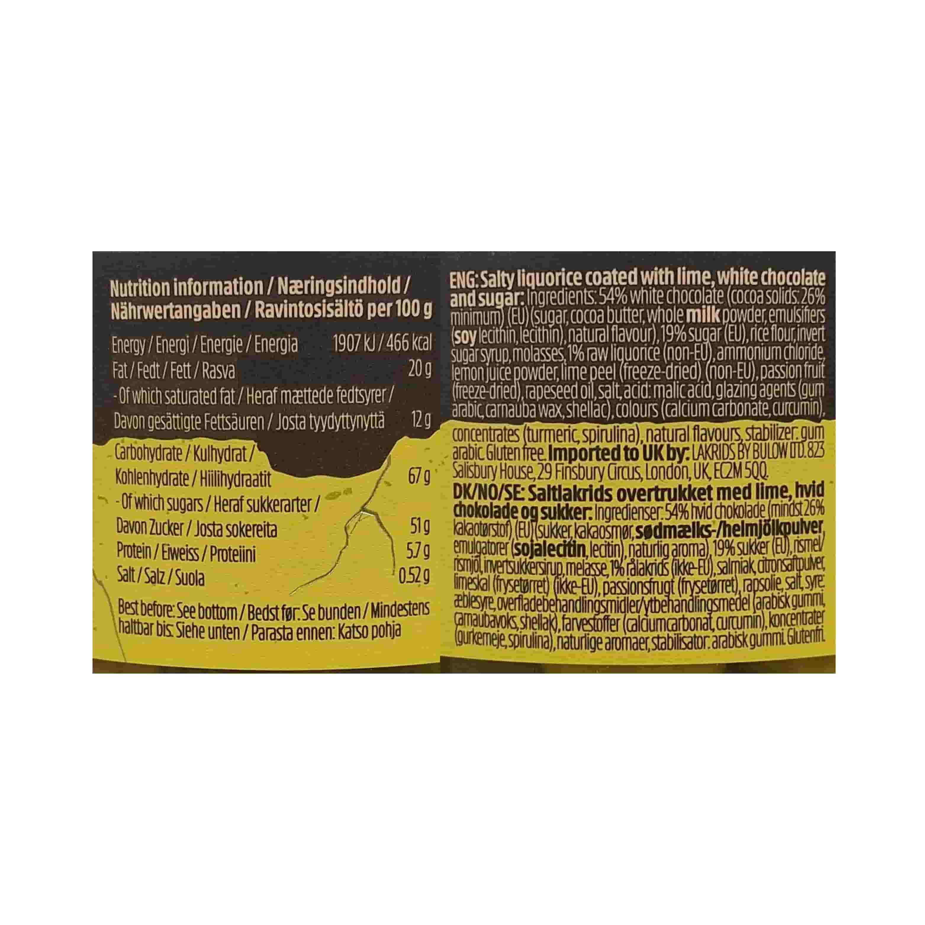 Lakrids AEGG Lime Crackle Chocolate Coated Liquorice, 270g - Image 3