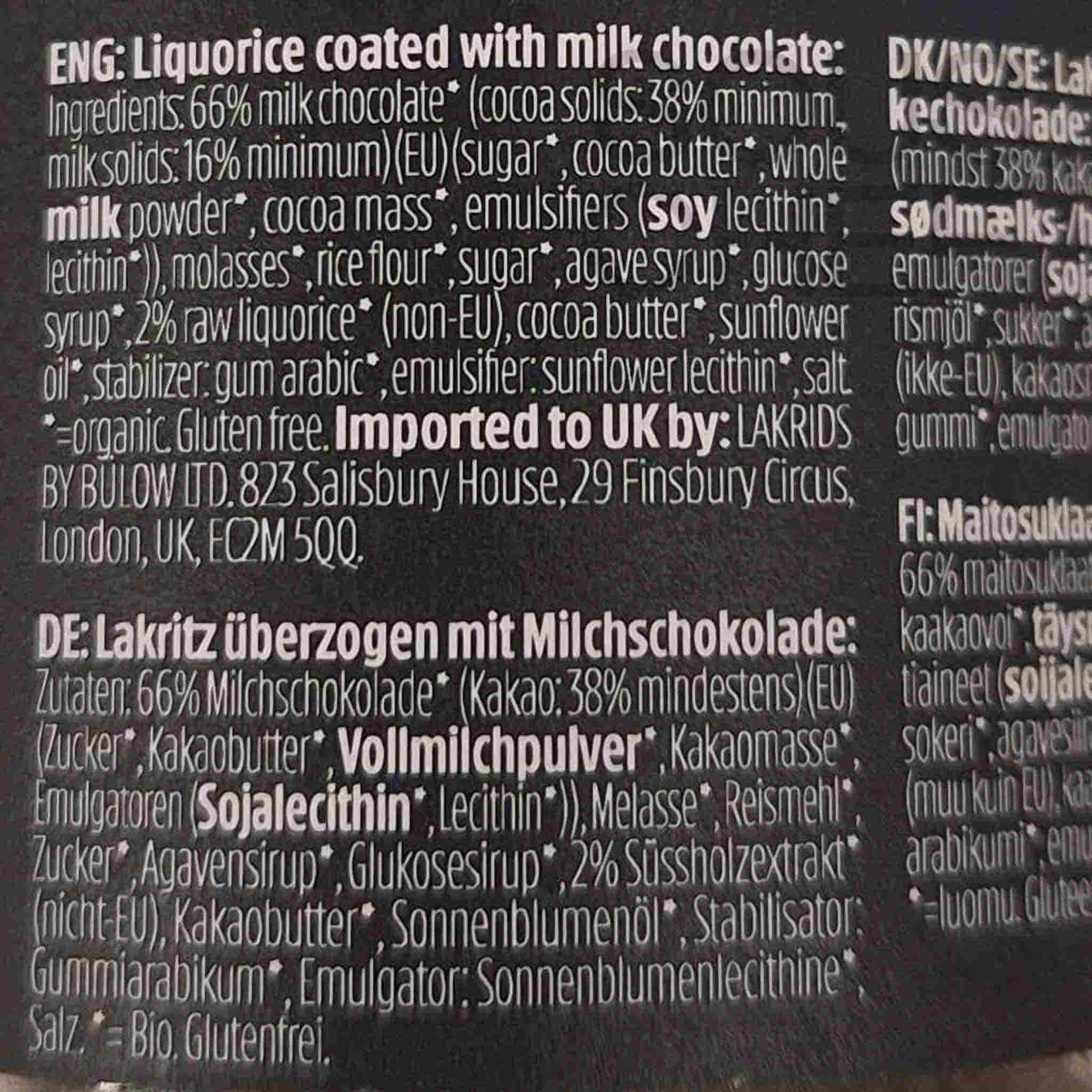 Lakrids Organic Slow Crafted Chocolate Liquorice, 265g - Image 2