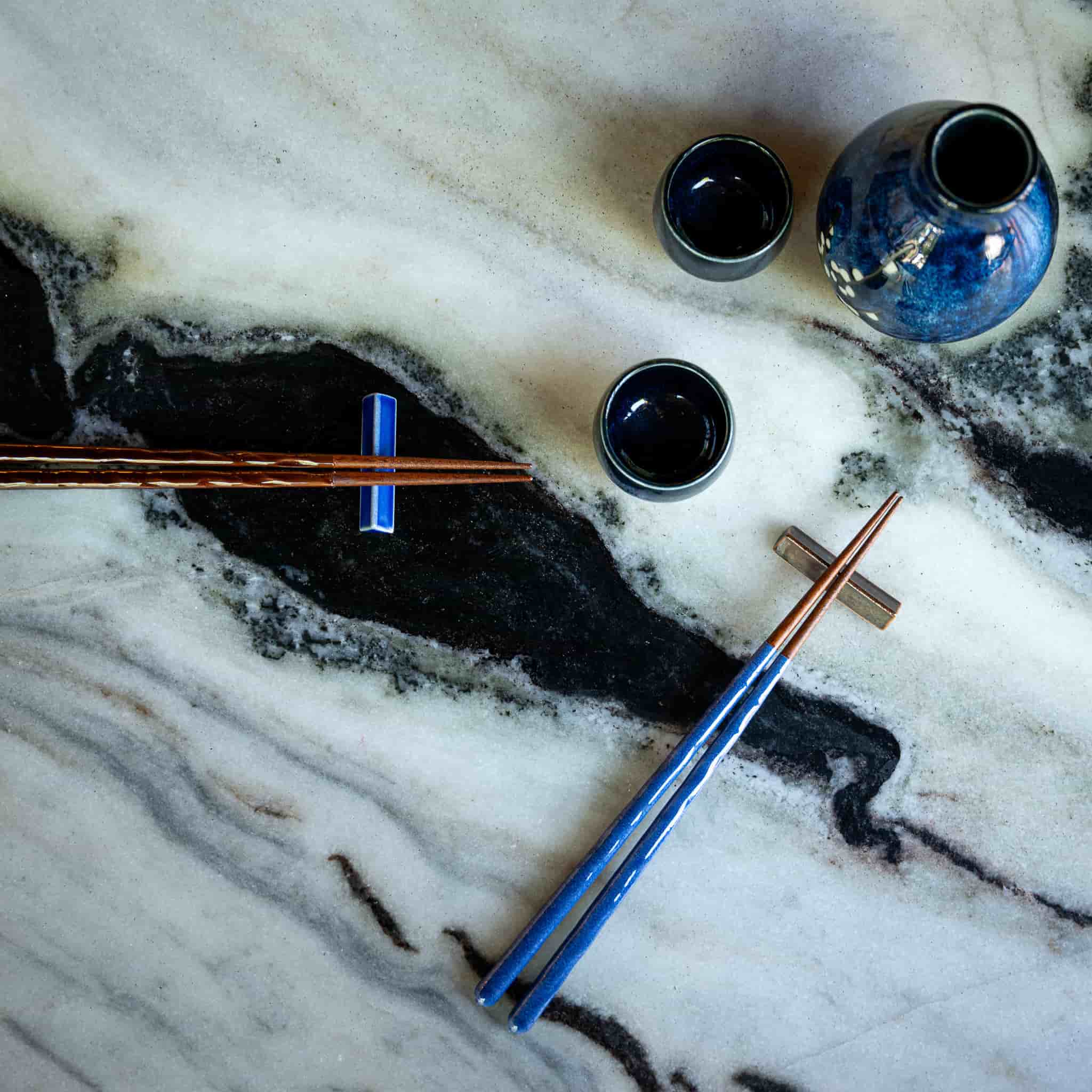 Lancewood Navy Japanese Luxury Chopstick Gift Set, 23cm - Image 2