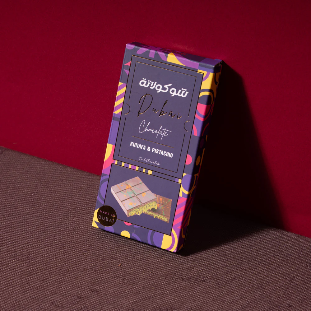 Le Damas "Original Dubai Chocolate" Bar, Dark Choc, Pistachio & Kunafa, 185g - Image 2
