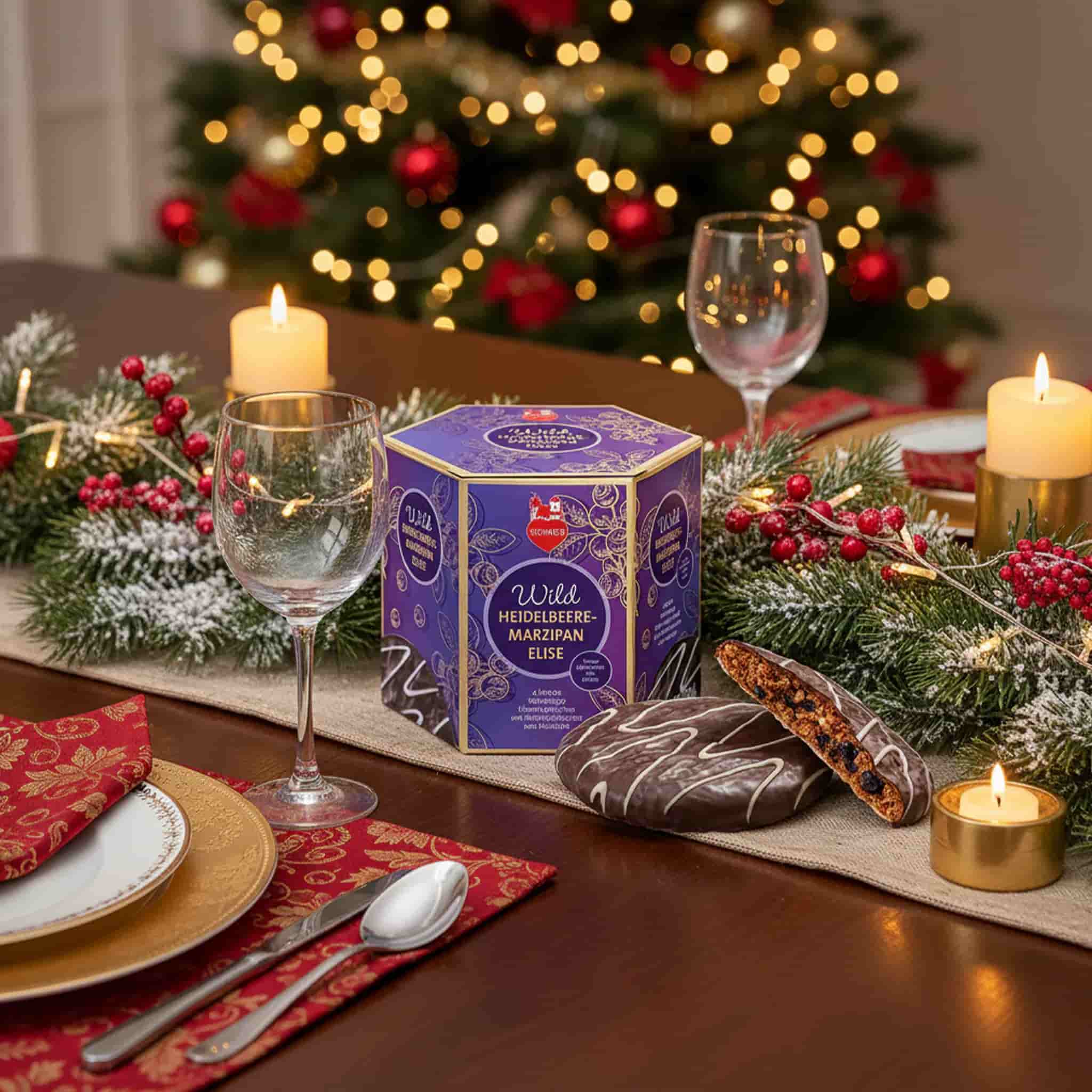 Lebkuchen-Schmidt Wild Blueberry & Marzipan Elisen Lebkuchen Biscuits, 280g - Image 2