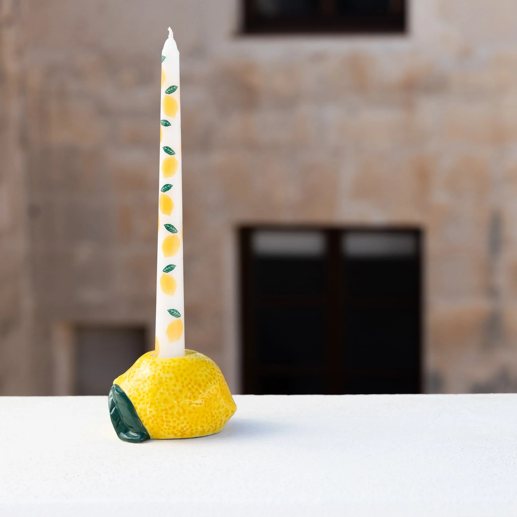 Lemon Ceramic Candle Holder - Image 2