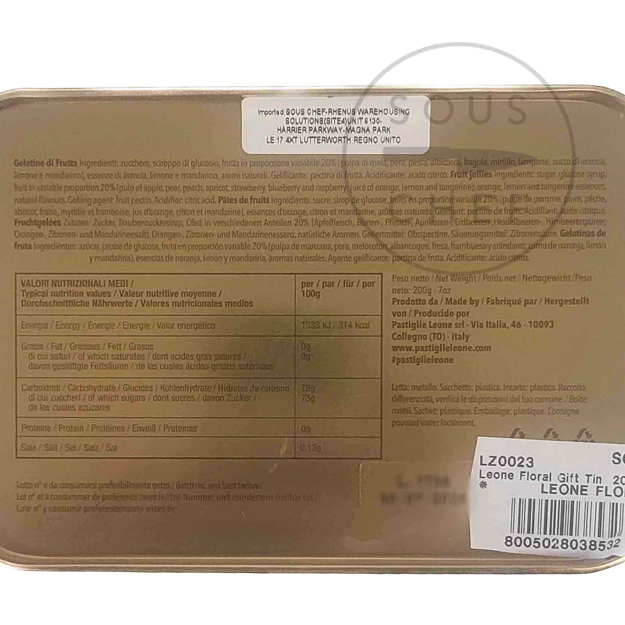 Leone Floral Gift Tin, 200g - Image 2