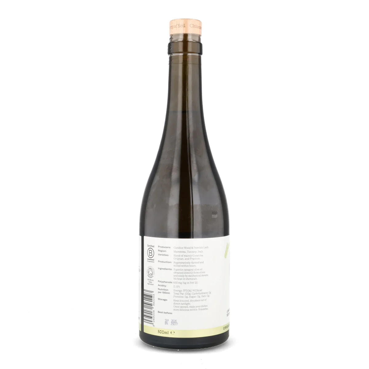 Limited Edition Citizens of Soil Rare Tuscany Extra Virgin Olive Oil, 500ml - Image 2