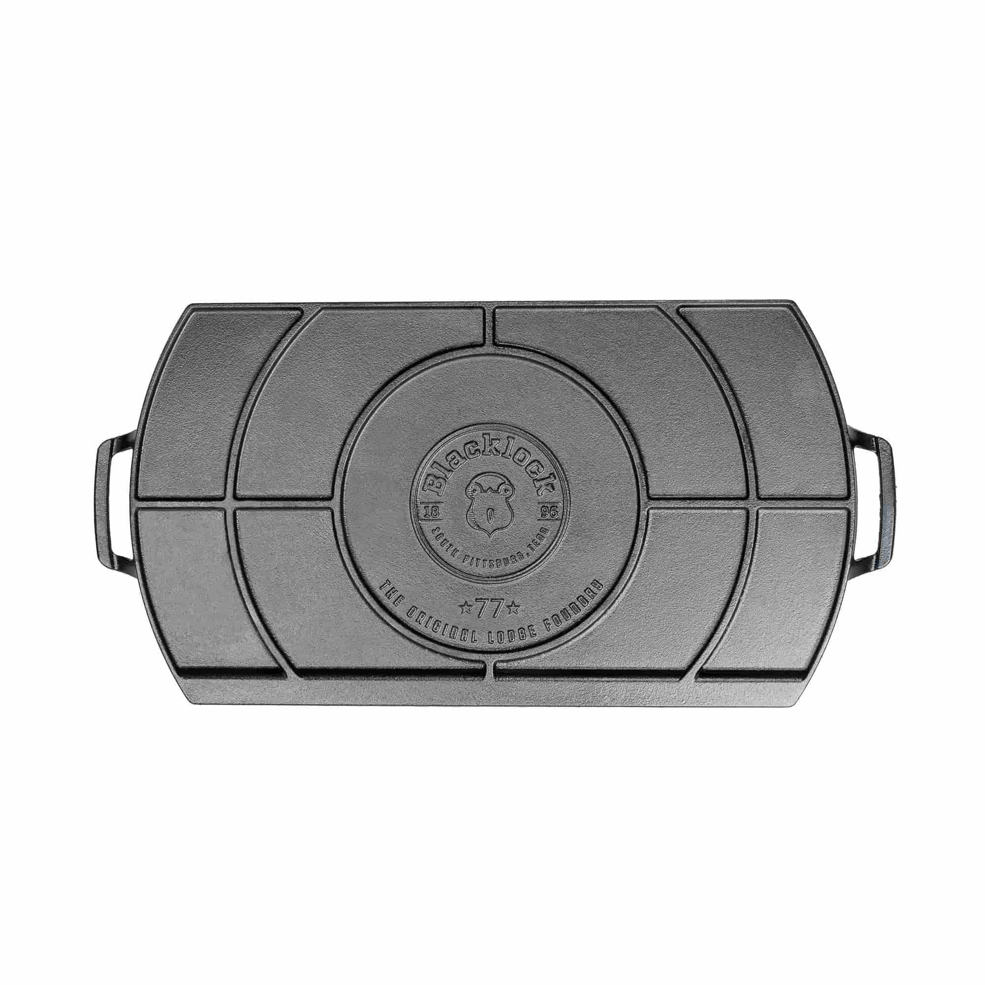 Lodge Blacklock Cast Iron Double Burner, 25.5x50.8cm - Image 3