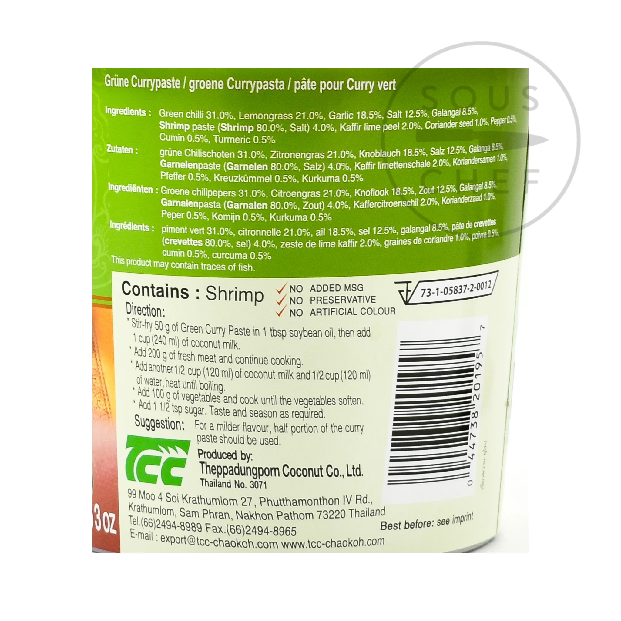 Mae Ploy Green Curry Paste, 1kg - Image 2