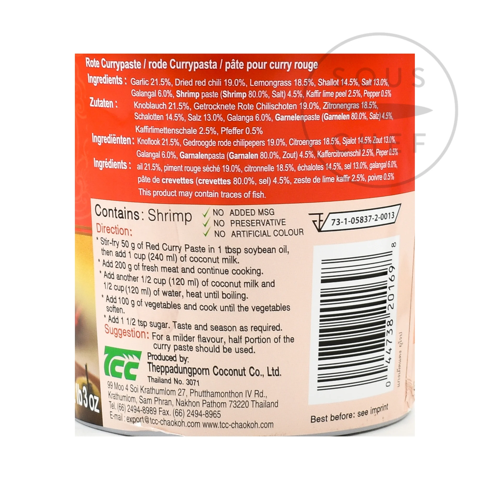 Mae Ploy Red Curry Paste, 1kg - Image 3