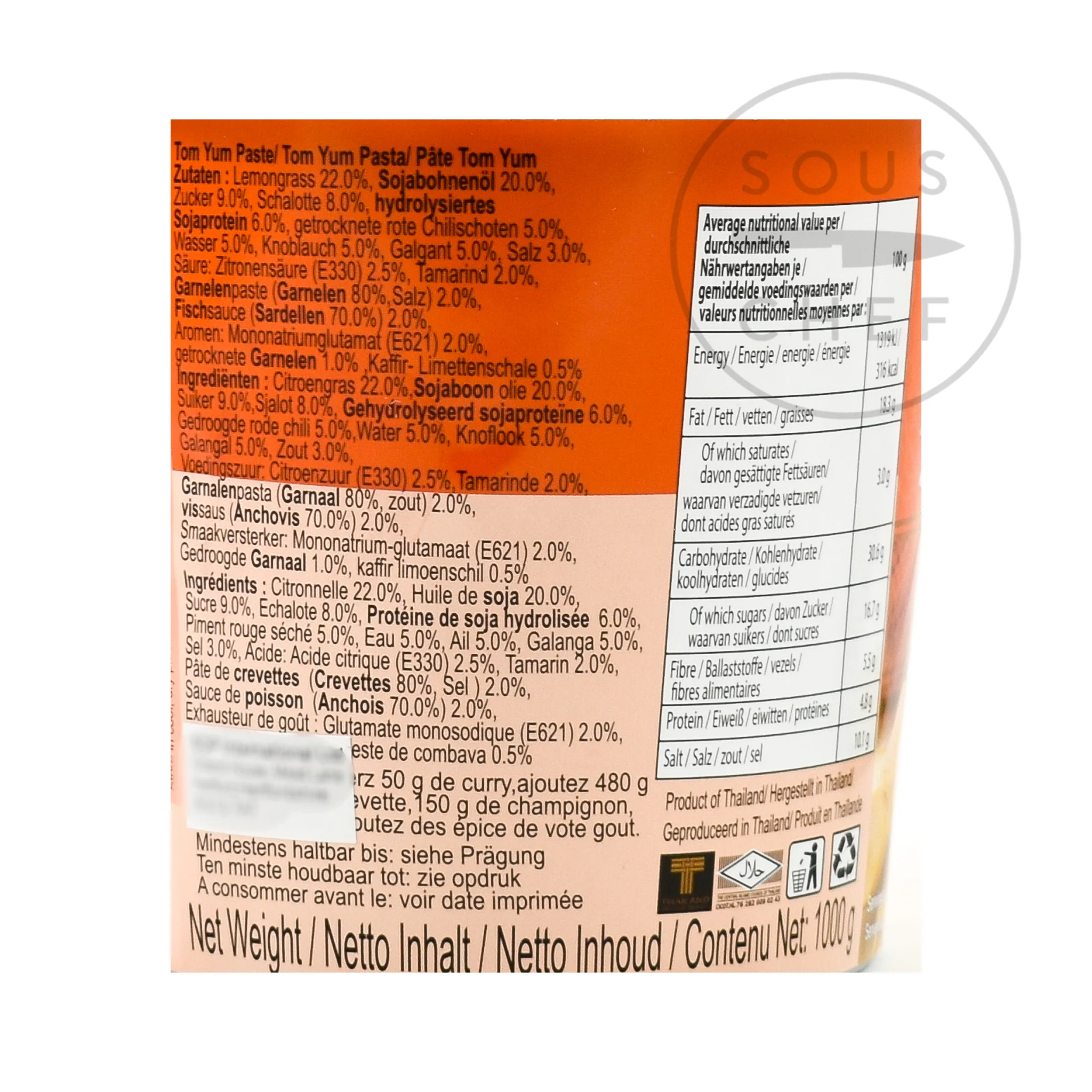 Mae Ploy Tom Yum Paste, 1kg - Image 3