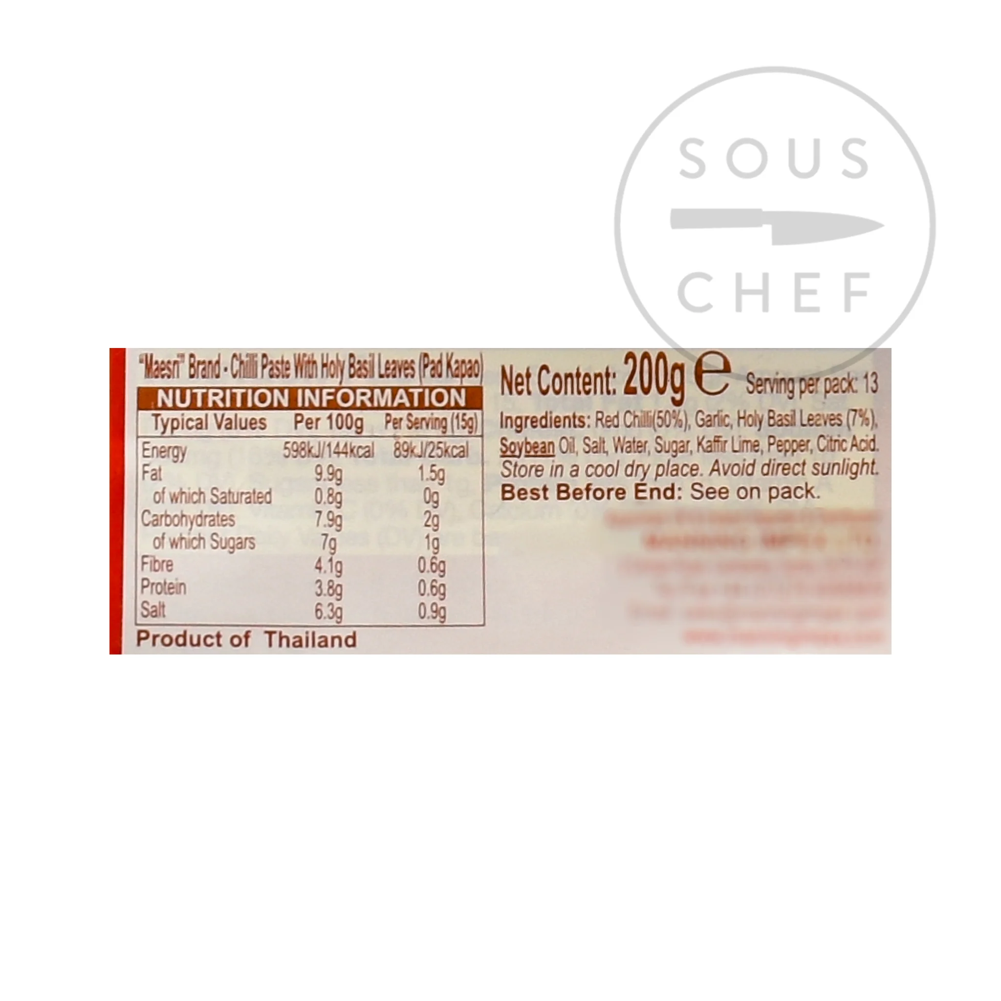 Maesri Chilli Paste With Holy Basil, 200g - Image 3