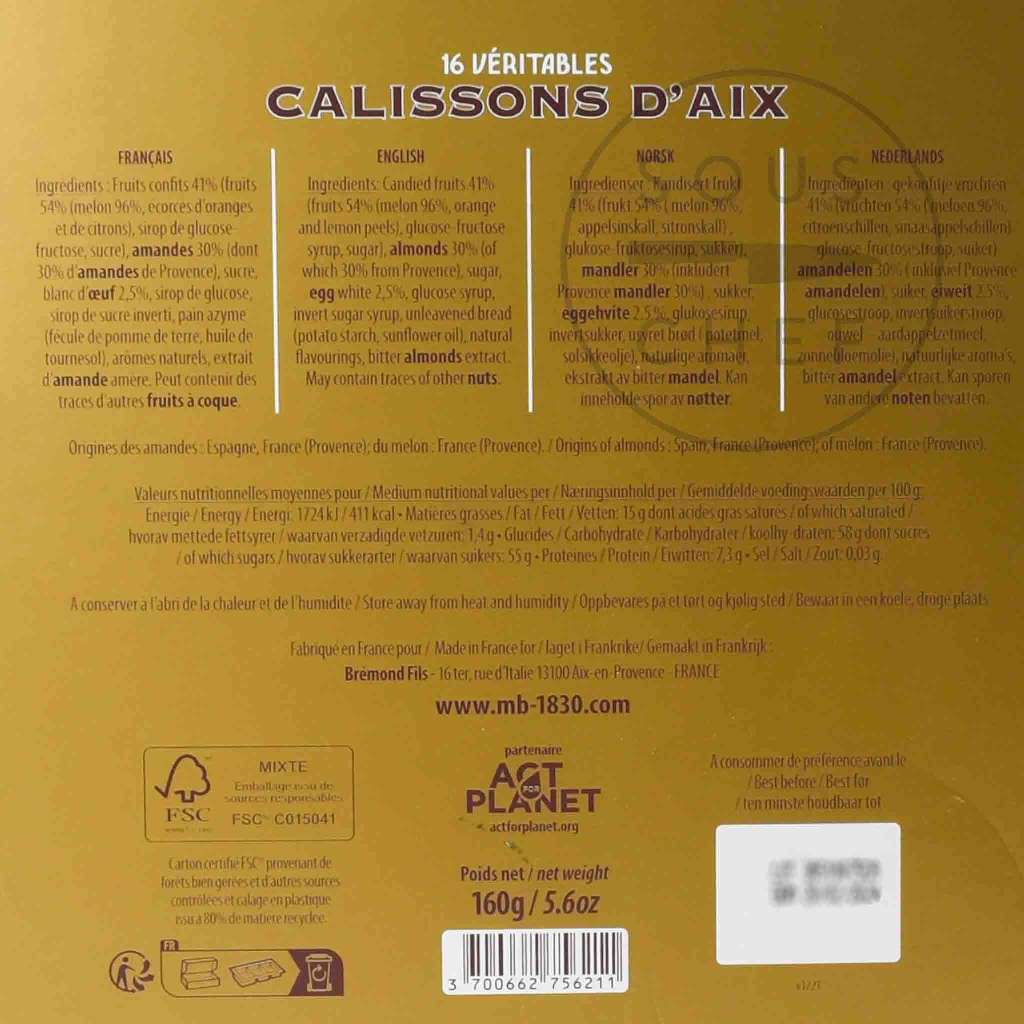 Maison Bremond Calissons from Aix, 160g - Image 4