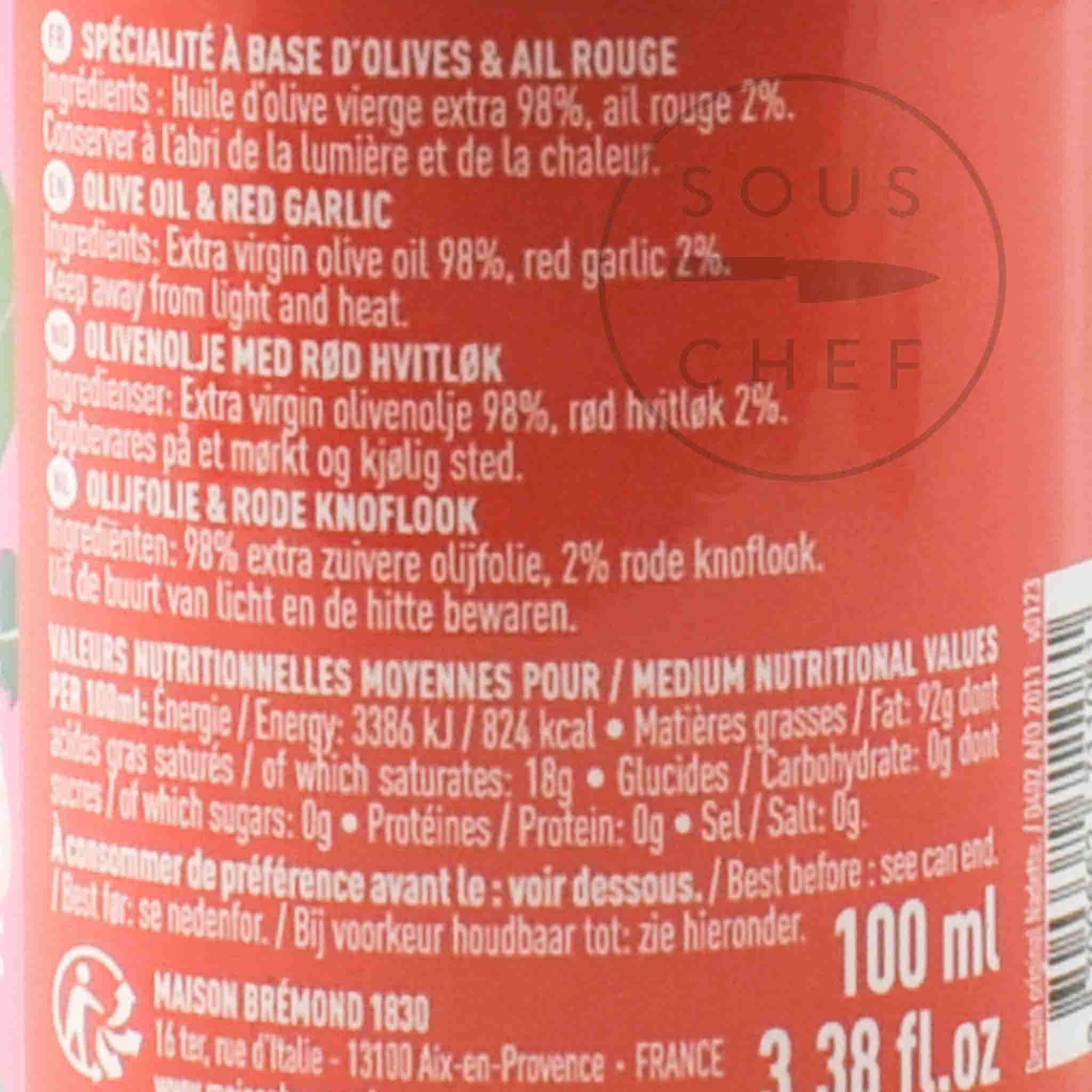 Maison Bremond Extra Virgin Olive Oil with Red Garlic, 100ml - Image 2
