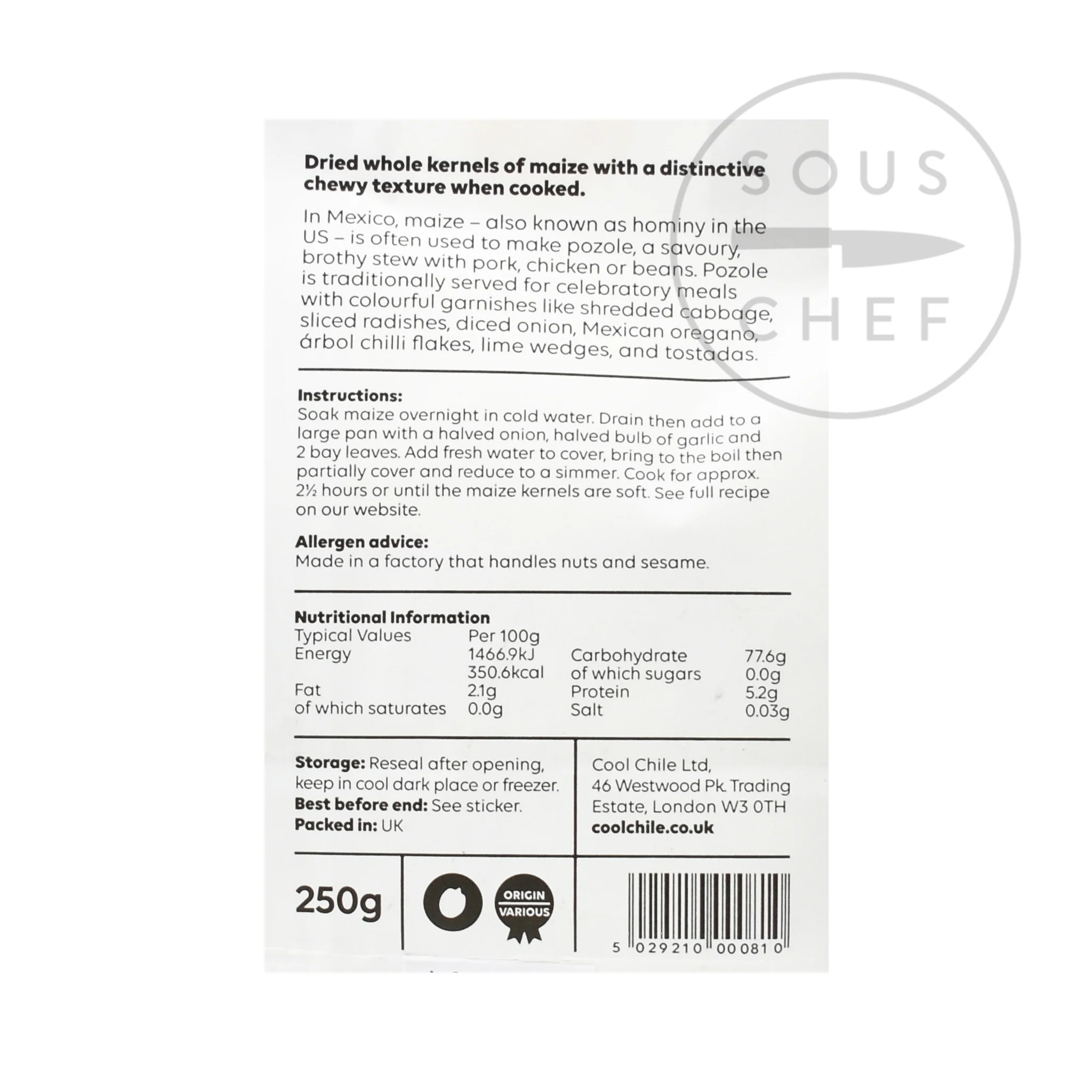 Maize for Pozole, 250g - Image 2
