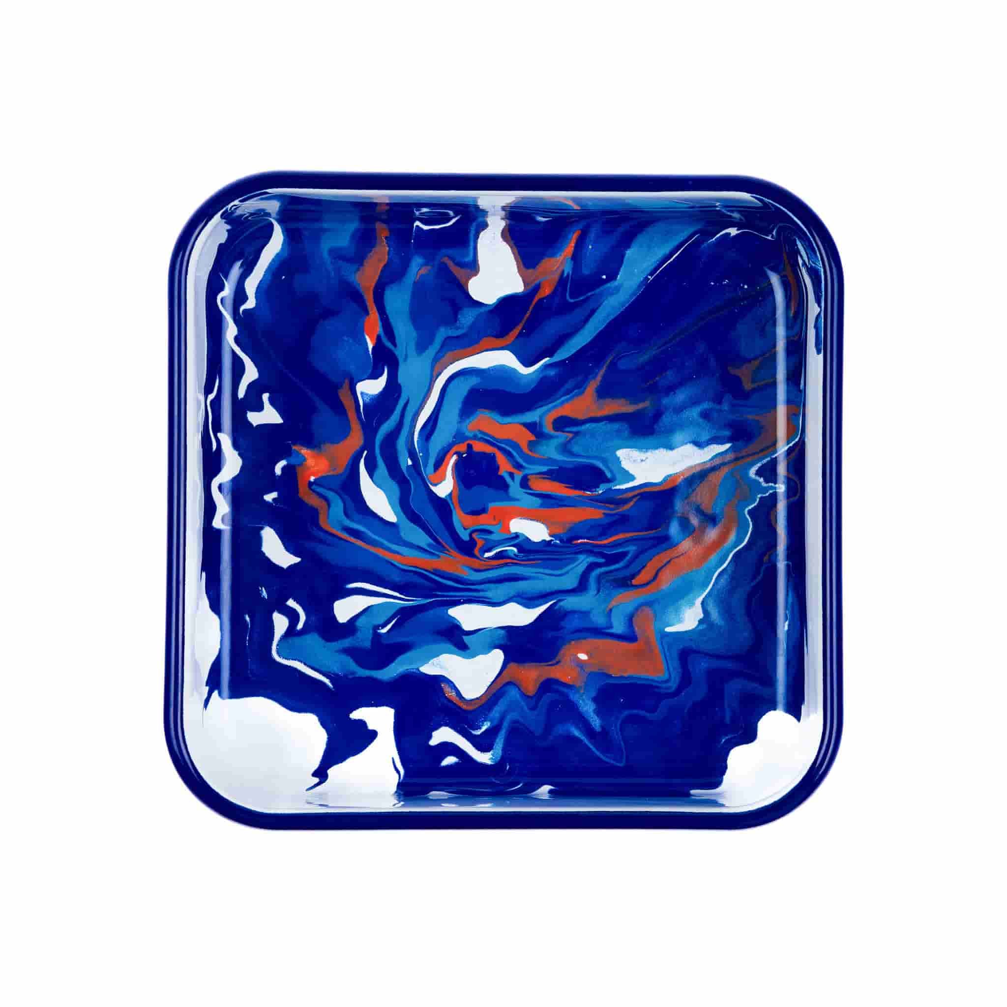 Marble Enamel Square Roasting & Serving Dish, 21cm - Image 2