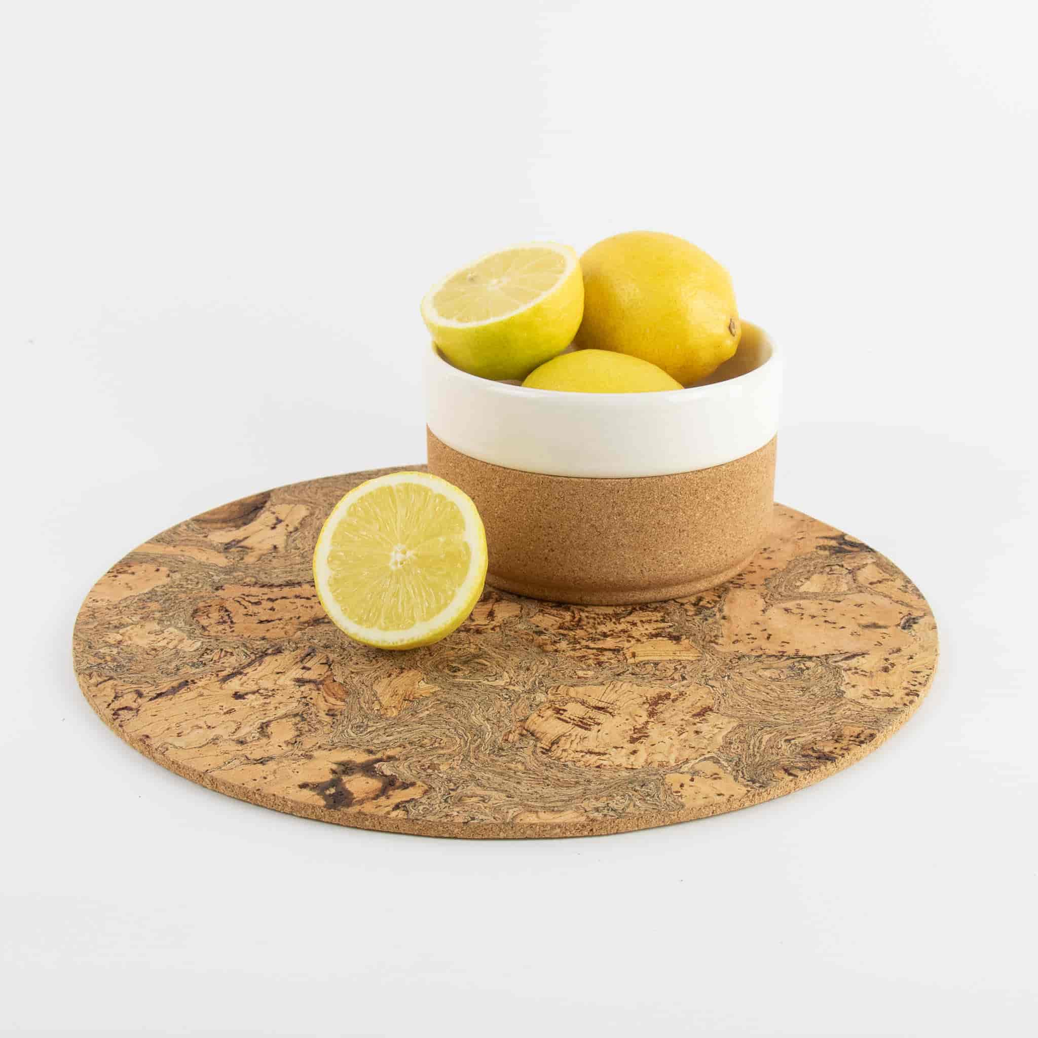 Set of 4 Marbled Cork Round Placemats, 30cm - Image 2