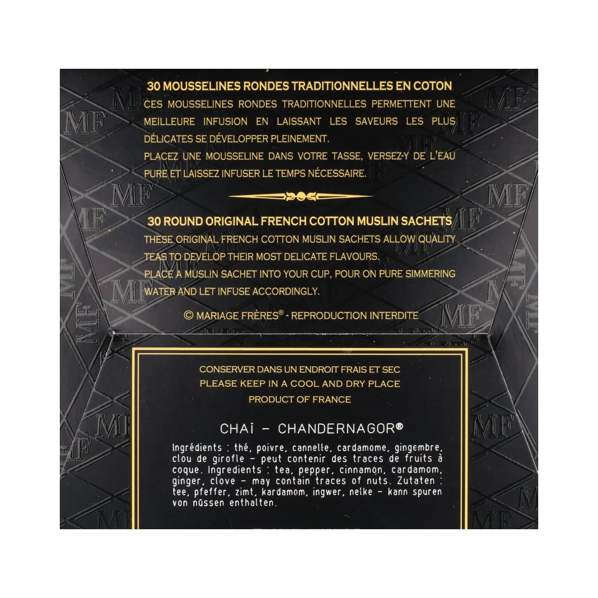 Mariage Freres Chai Chandernagor Tea Bags, 75g - Image 3