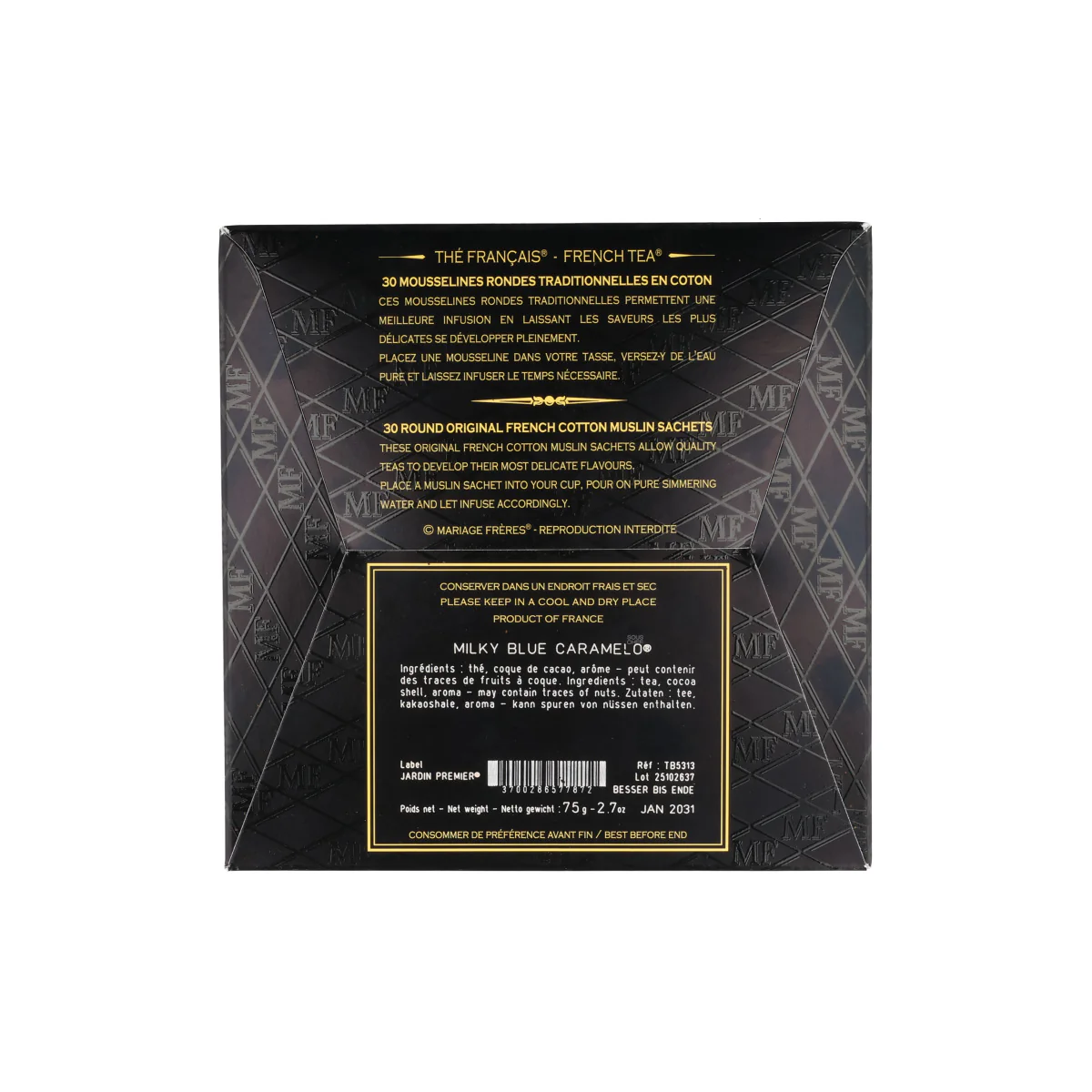 Mariage Freres Milky Blue Caramelo Blue Tea Bags, 75g - Image 3