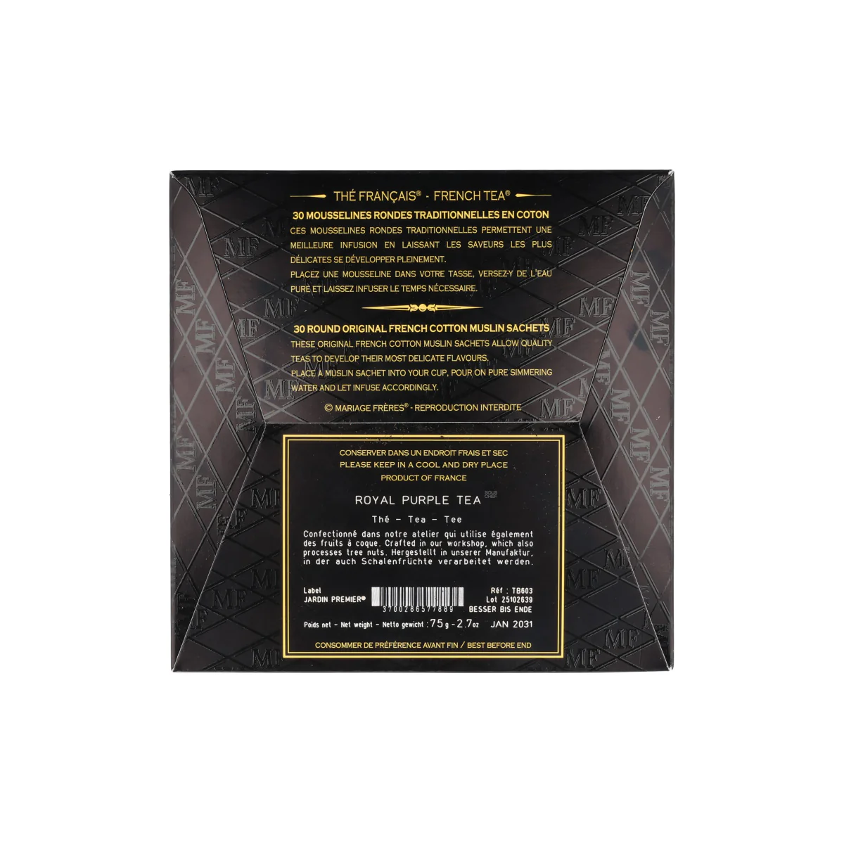Mariage Freres Royal Purple Tea Bags, 75g - Image 3