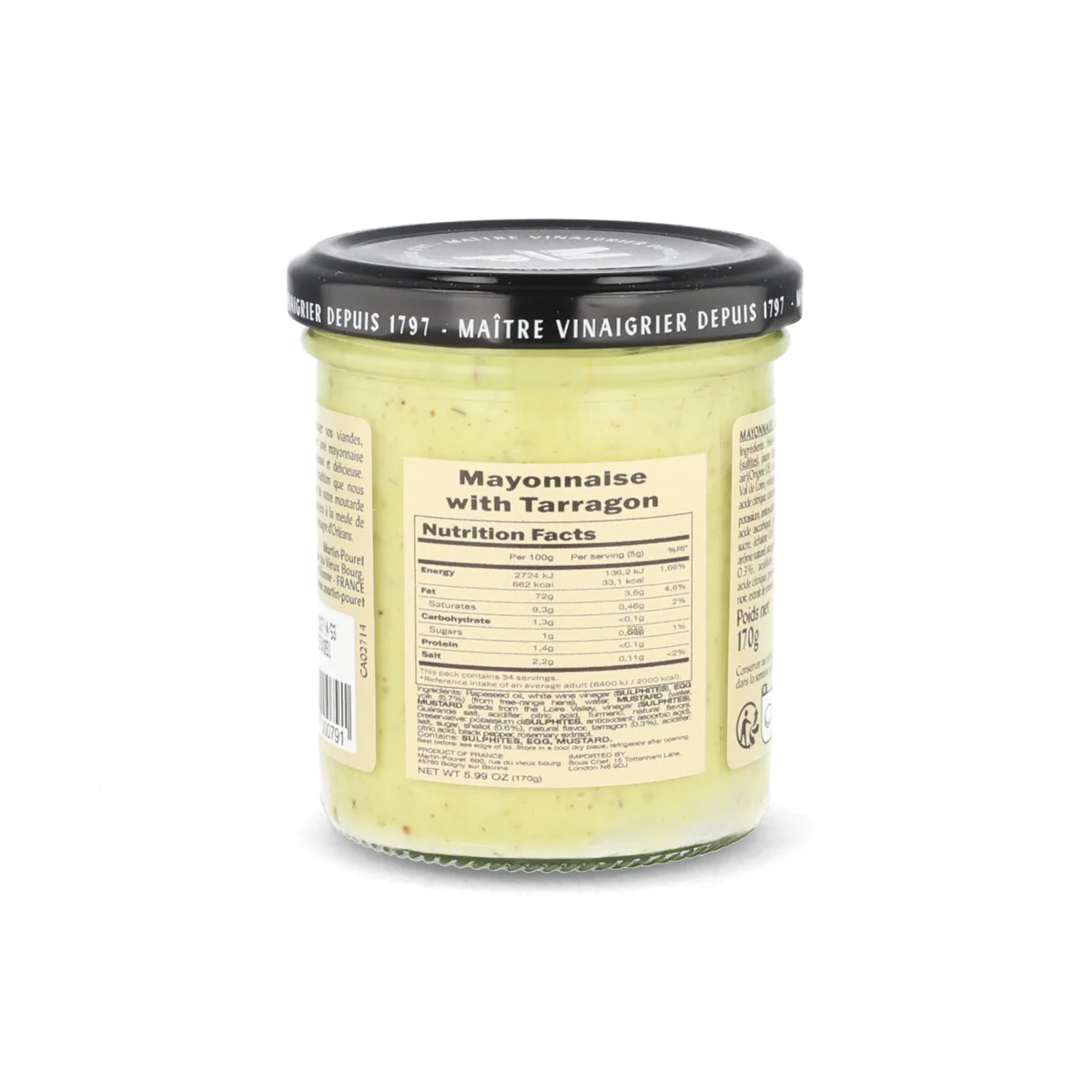 Martin Pouret Orleans Mayonnaise with Tarragon, 170g - Image 2