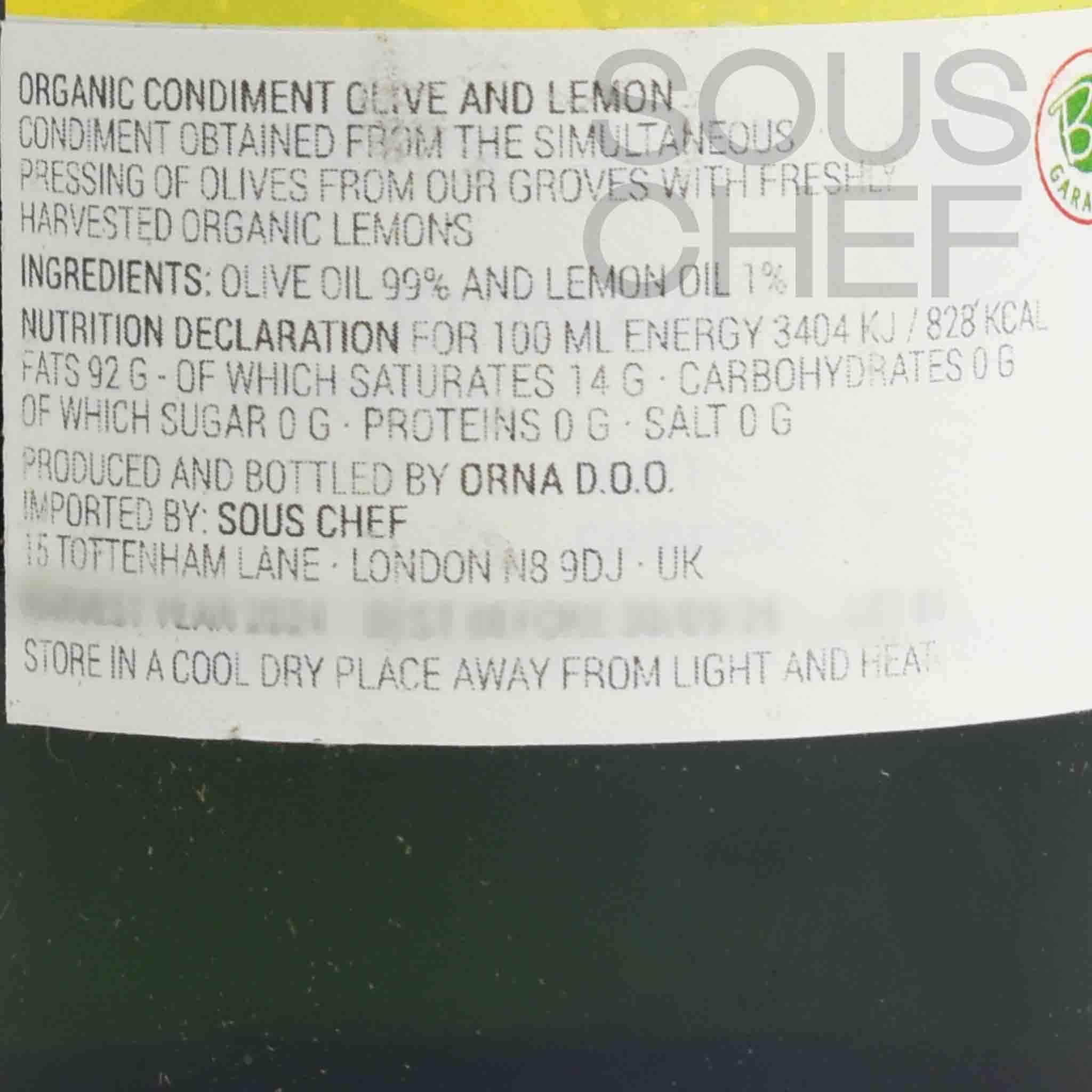 Mate Organic Lemon Flavoured Olive Oil, 250ml - Image 2
