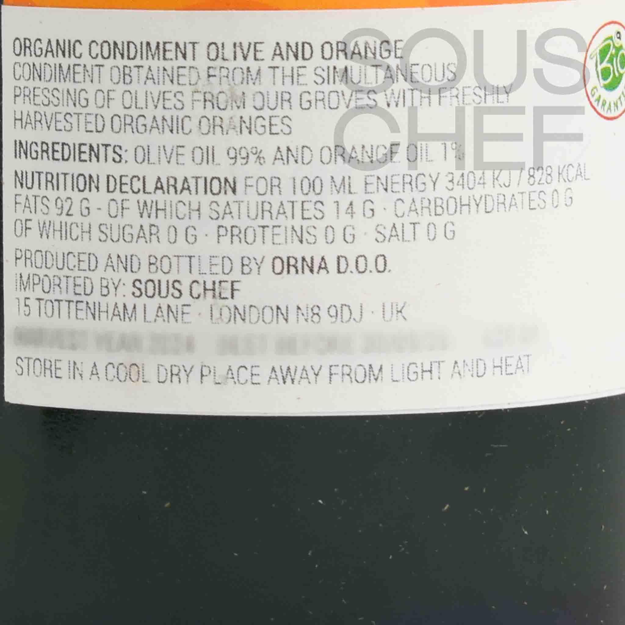 Mate Organic Orange Flavoured Olive Oil, 250ml - Image 2