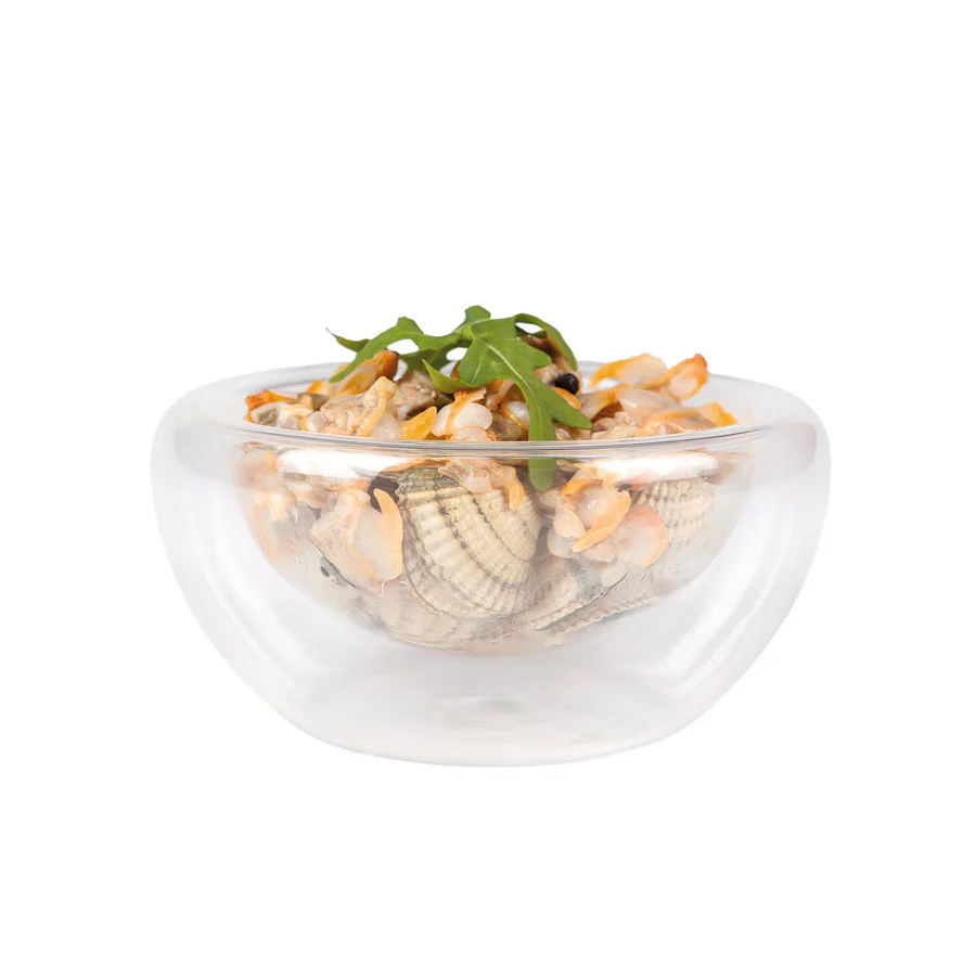 3 x 170ml Medium Double-Walled Glass Bowl - Image 4