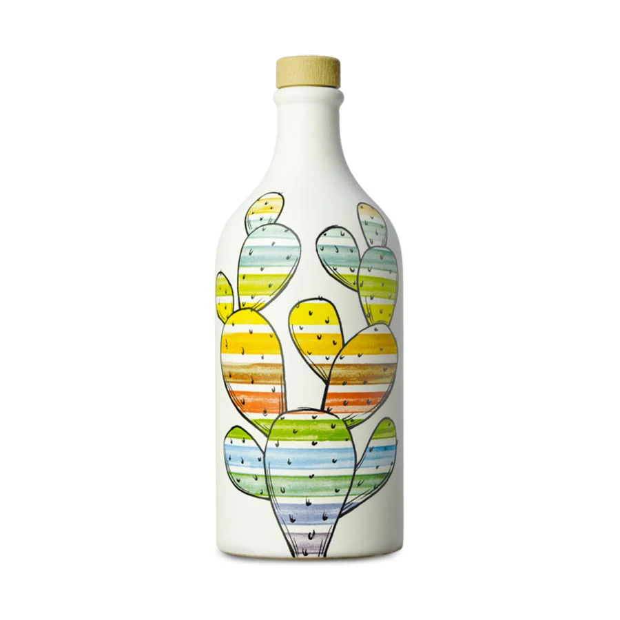 Frantoio Muraglia Medium Fruity Extra Virgin Olive Oil in Cactus Terracotta Bottle, 500ml