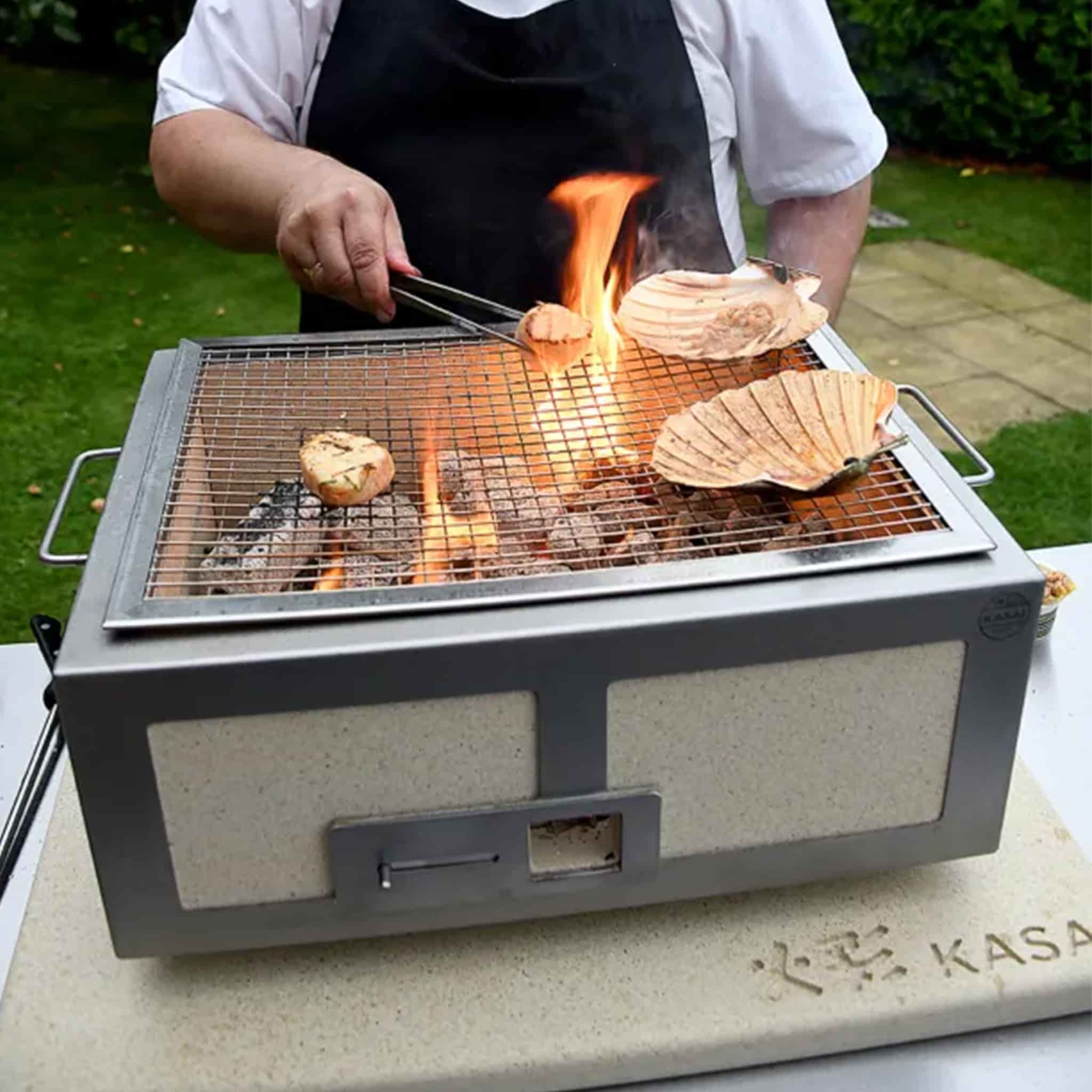 Medium Wide Kasai Konro Grill with Stainless Steel Frame V2 - Image 2