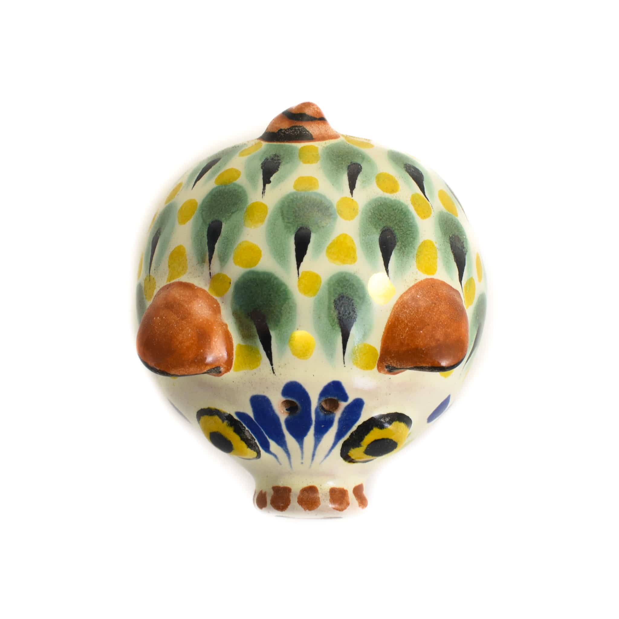 Mexican Hand Painted Blue Pig Salt & Pepper Shaker Set - Image 2