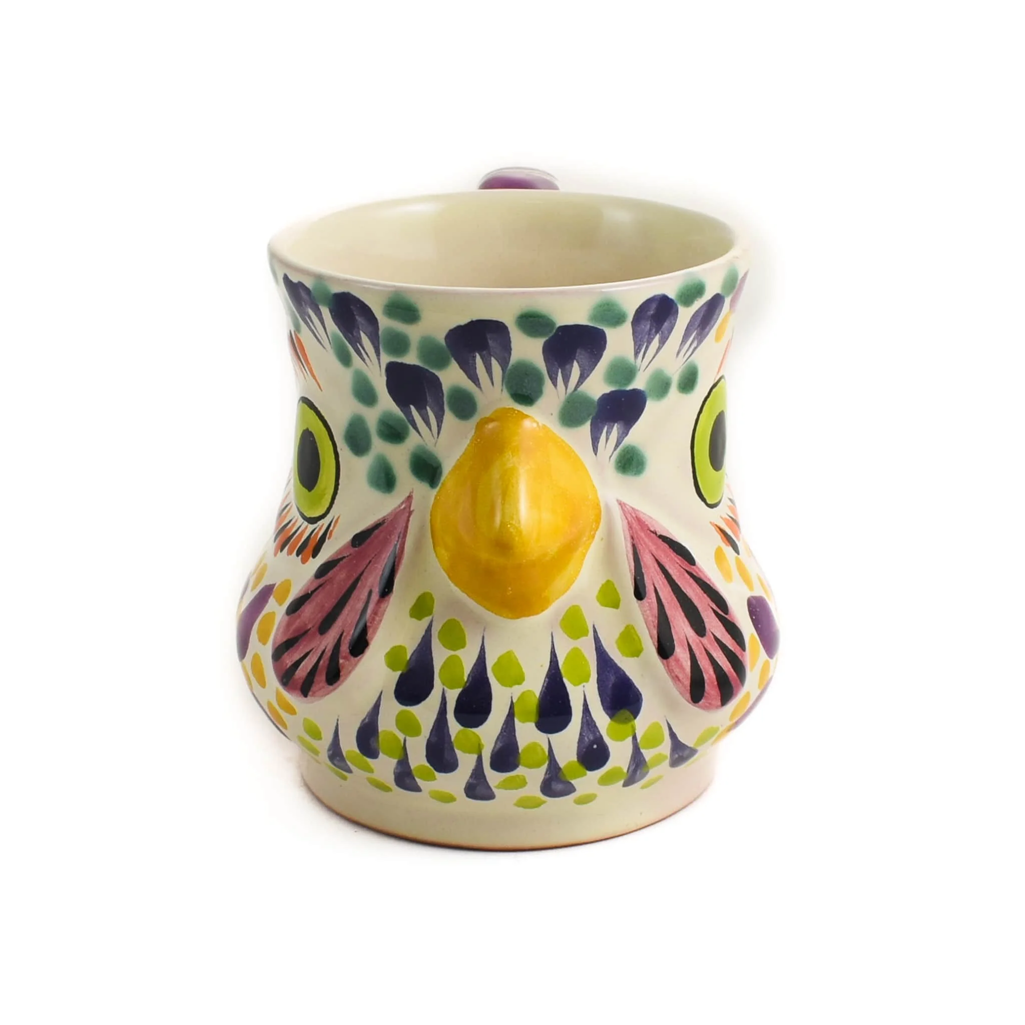 Mexican Hand Painted Rooster Mug with Orange Detail, 400ml - Image 3