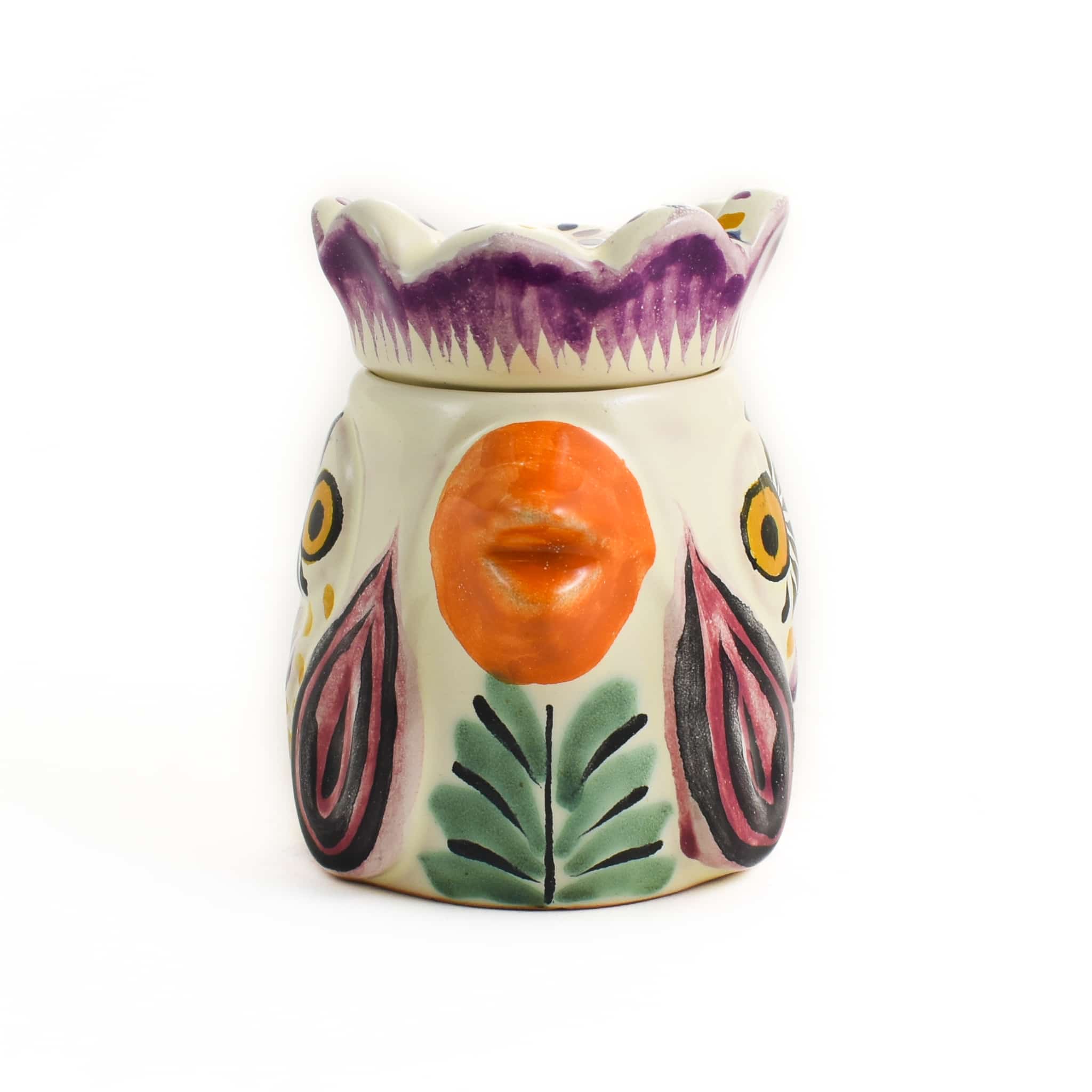 Mexican Hand Painted Rooster Sugar Bowl - Image 3