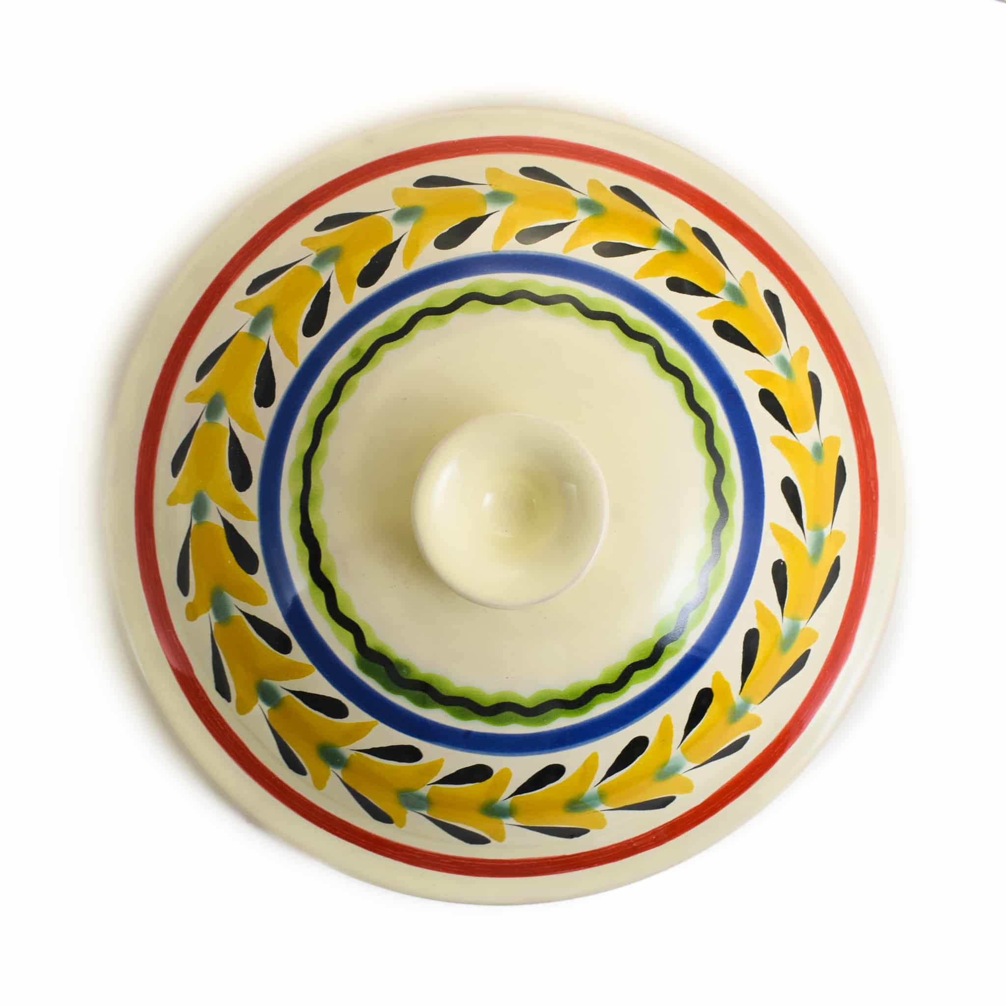 Mexican Hand Painted Rooster Tortilla Warmer, 22cm - Image 3