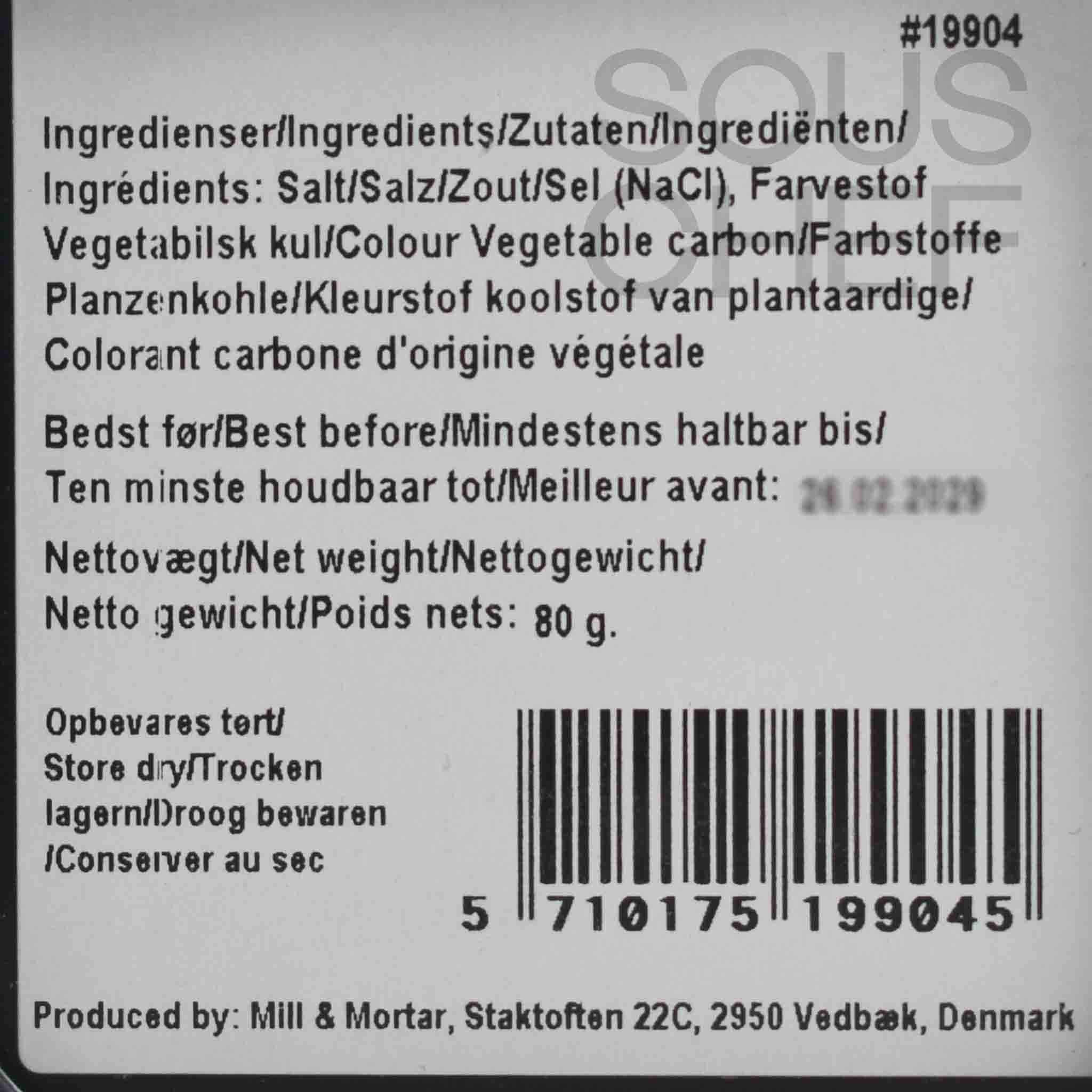 Mill & Mortar Black Salt Flakes, 80g - Image 2