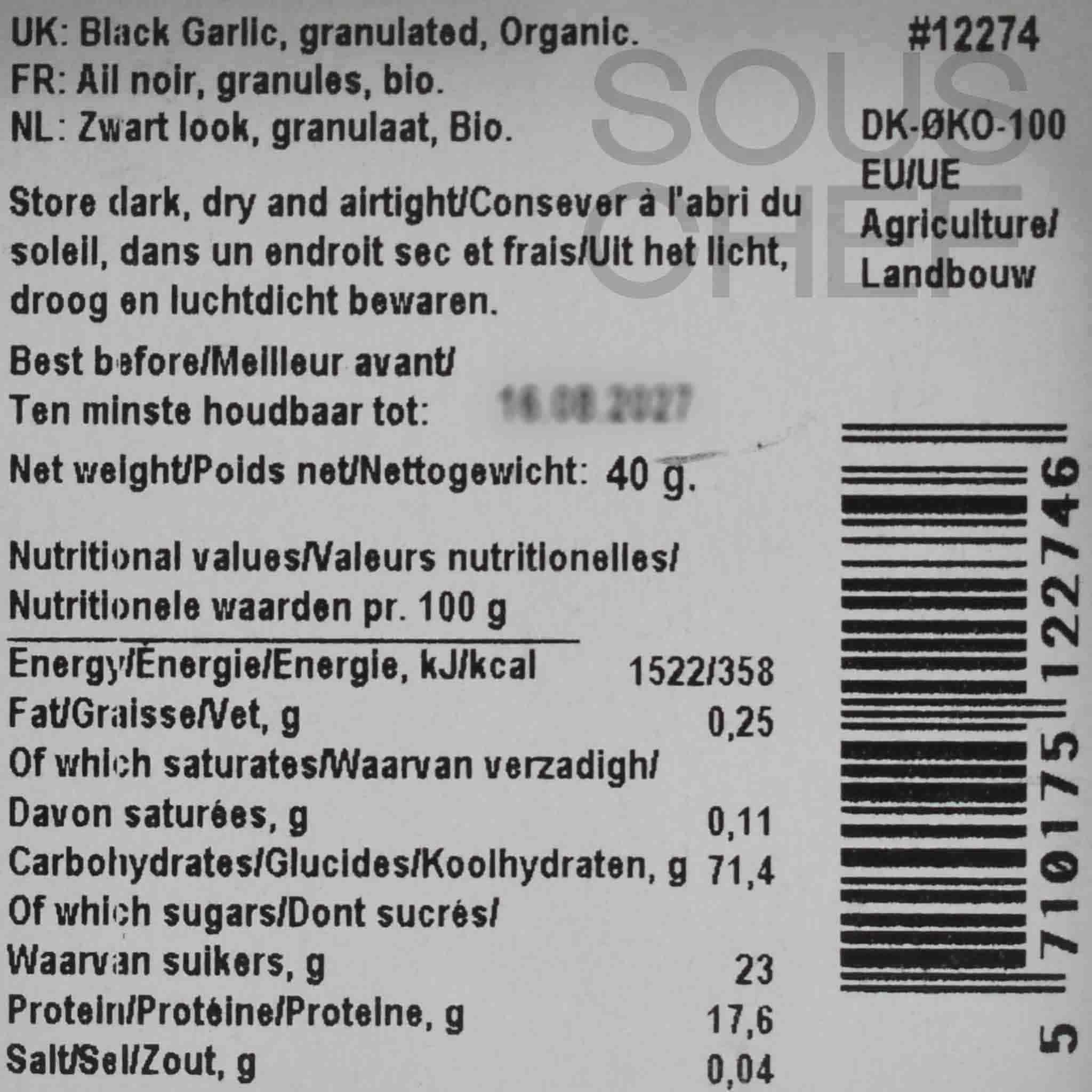 Mill & Mortar Organic Black Garlic Granules, 40g - Image 2