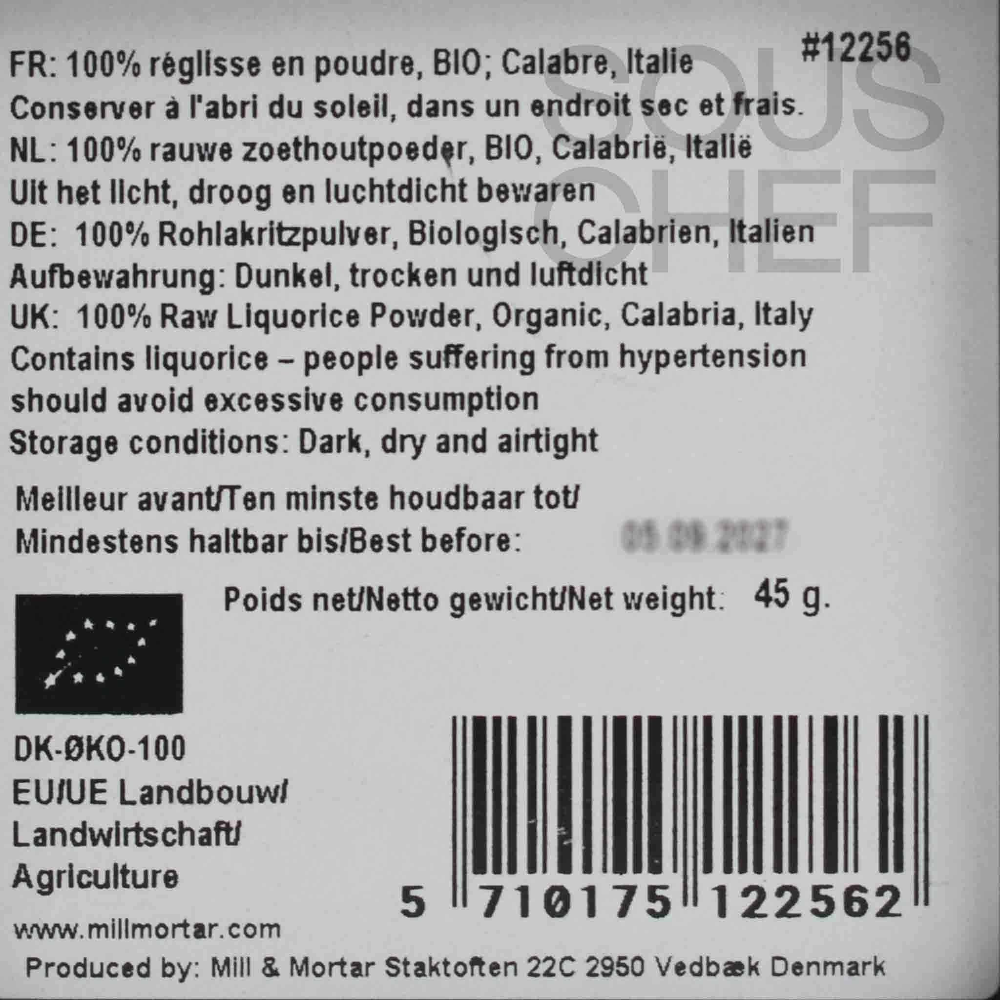 Mill & Mortar Organic Coarse Liquorice Powder, 45g - Image 2