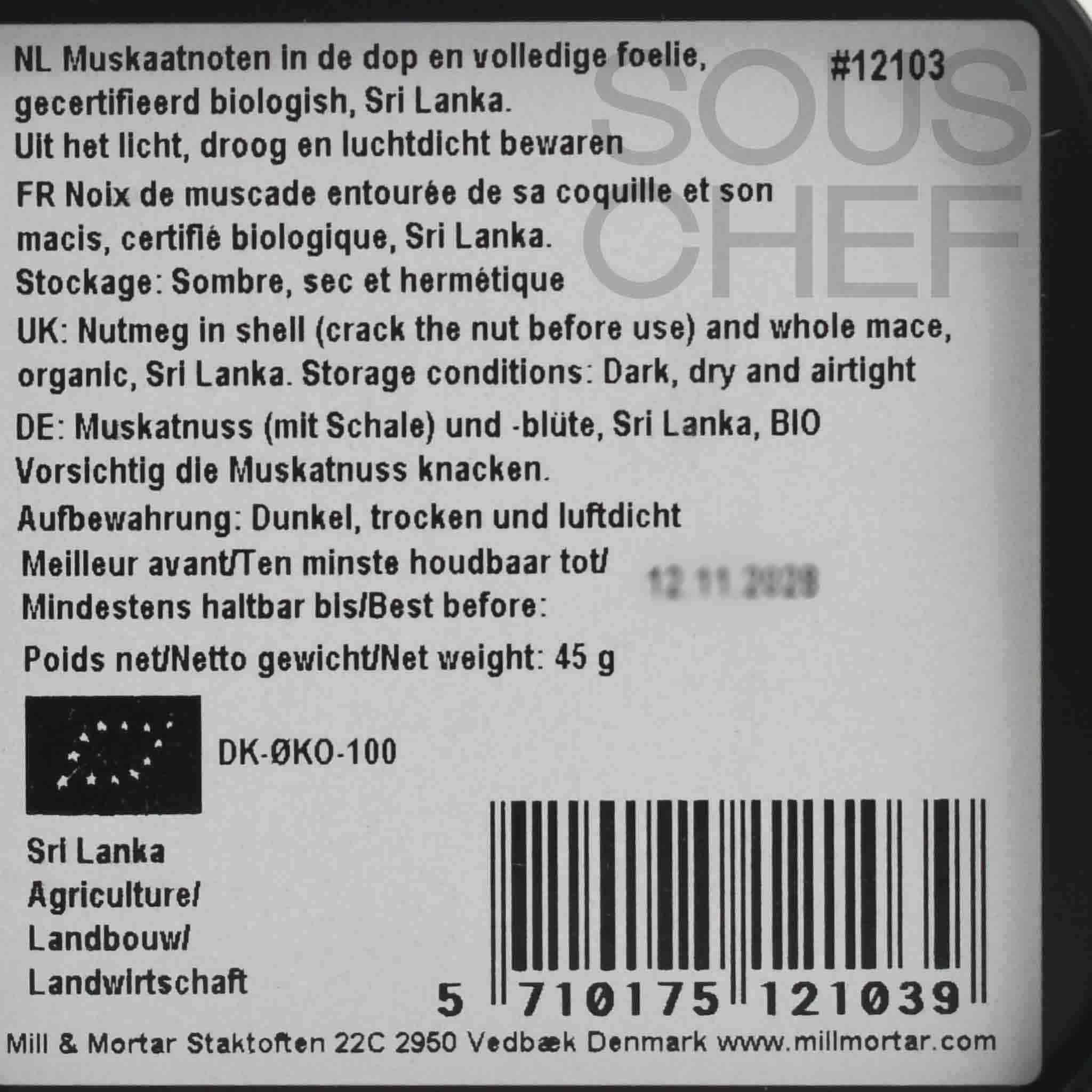 Mill & Mortar Organic Nutmeg & Mace, 45g - Image 2
