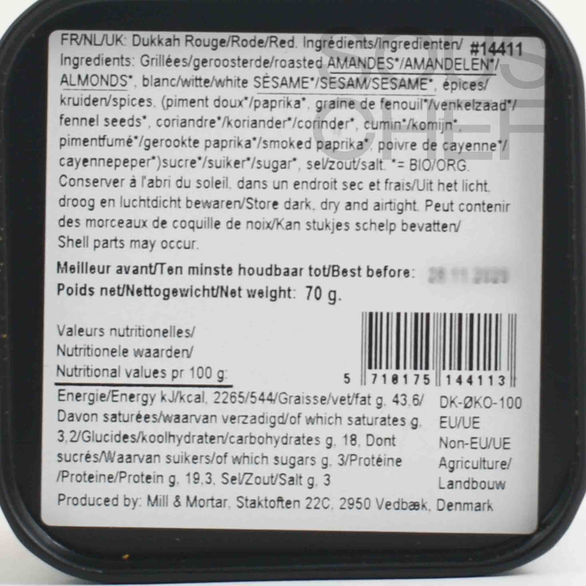 Mill & Mortar Organic Red Dukkah, 70g - Image 2