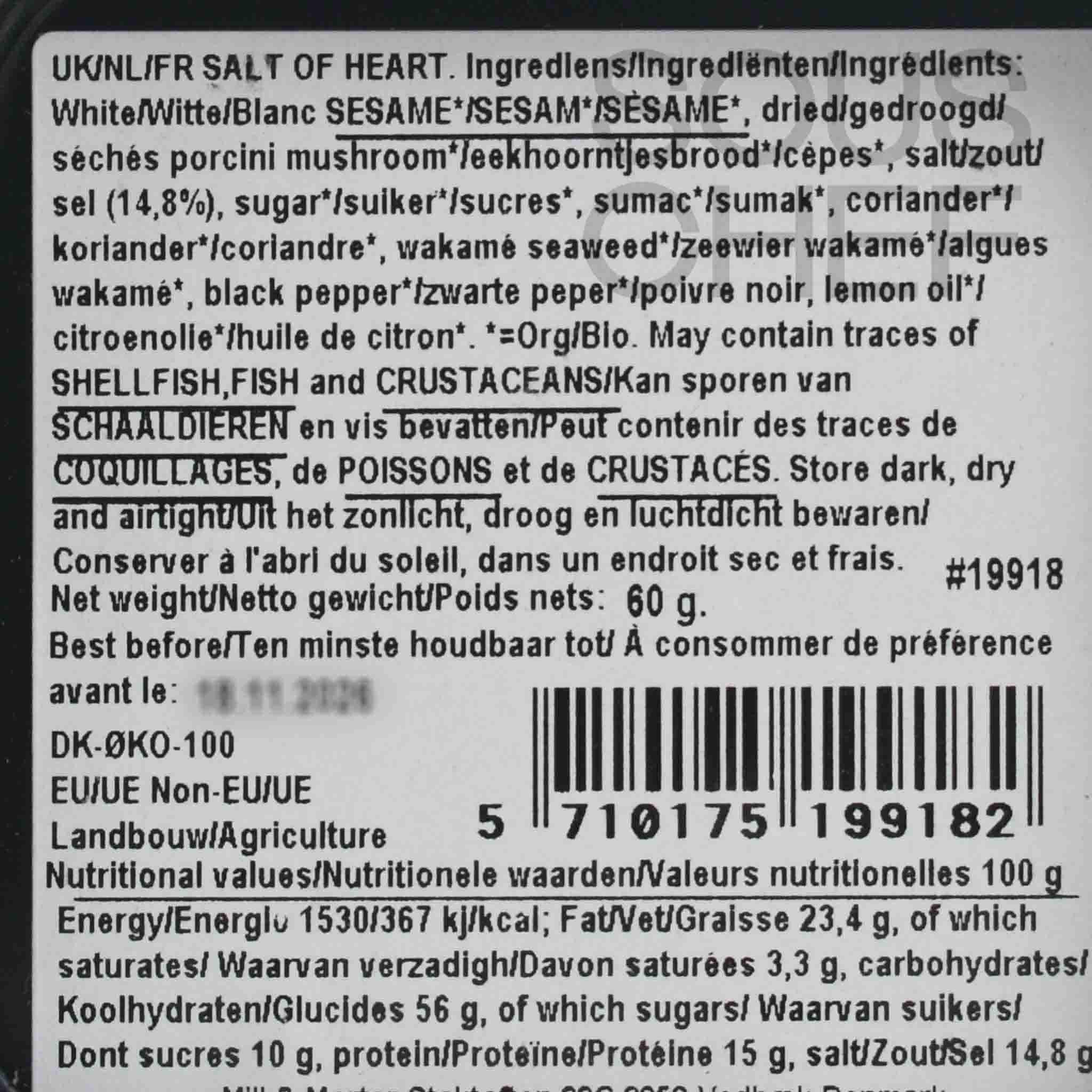 Mill & Mortar Organic Salt of Hearts, 60g - Image 2