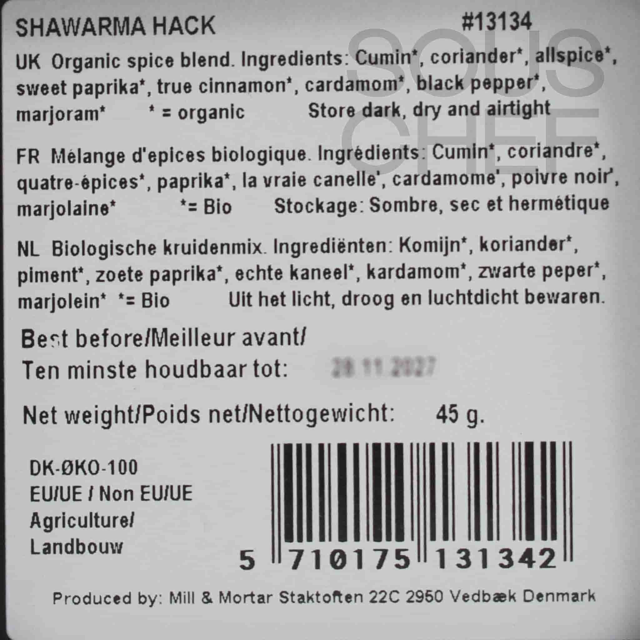 Mill & Mortar Organic Shawarma Hack, 45g - Image 2