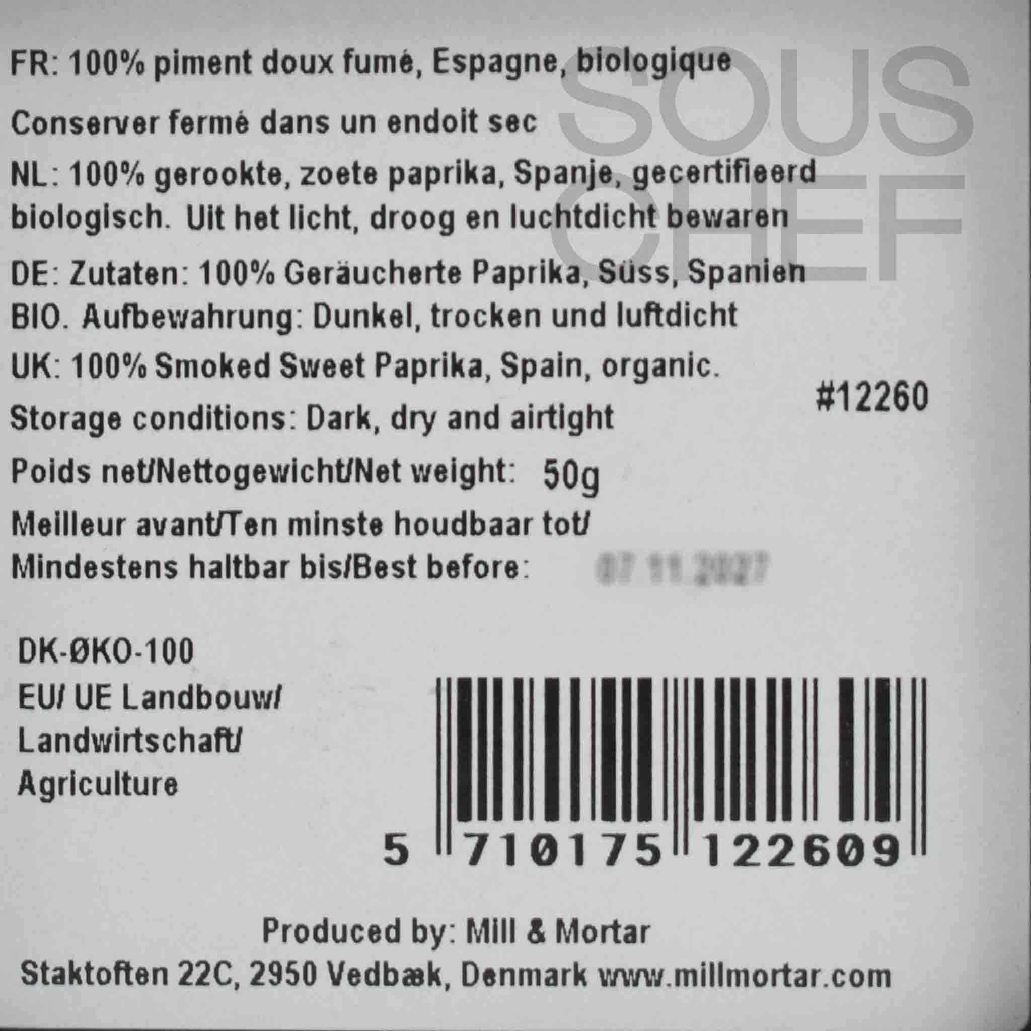 Mill & Mortar Organic Smoked Sweet Paprika, 50g - Image 2