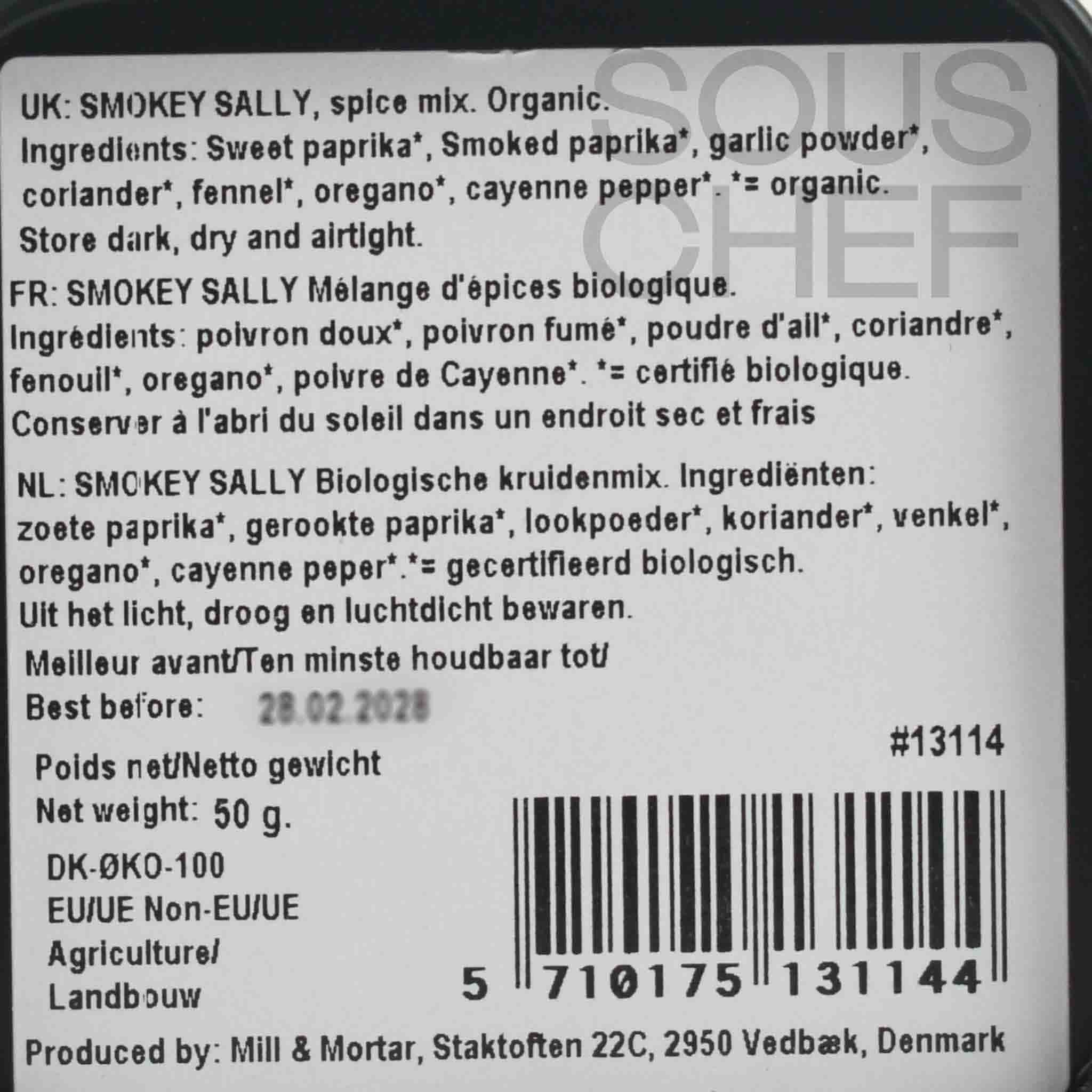 Mill & Mortar Organic Smokey Sally BBQ Rub, 50g - Image 2