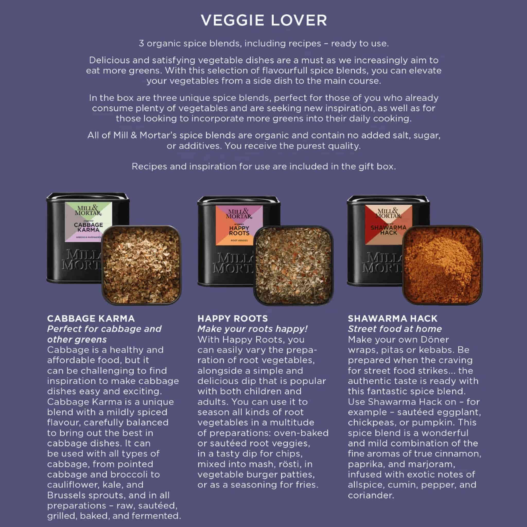 Mill & Mortar Organic Veggie Lover Spice Blends Gift Set - Image 3