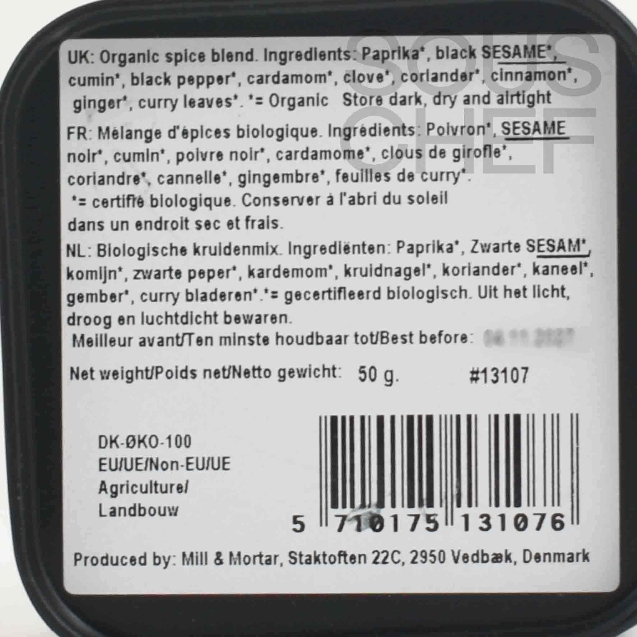 Mill & Mortar Organic Tandoori Masala, 50g - Image 2