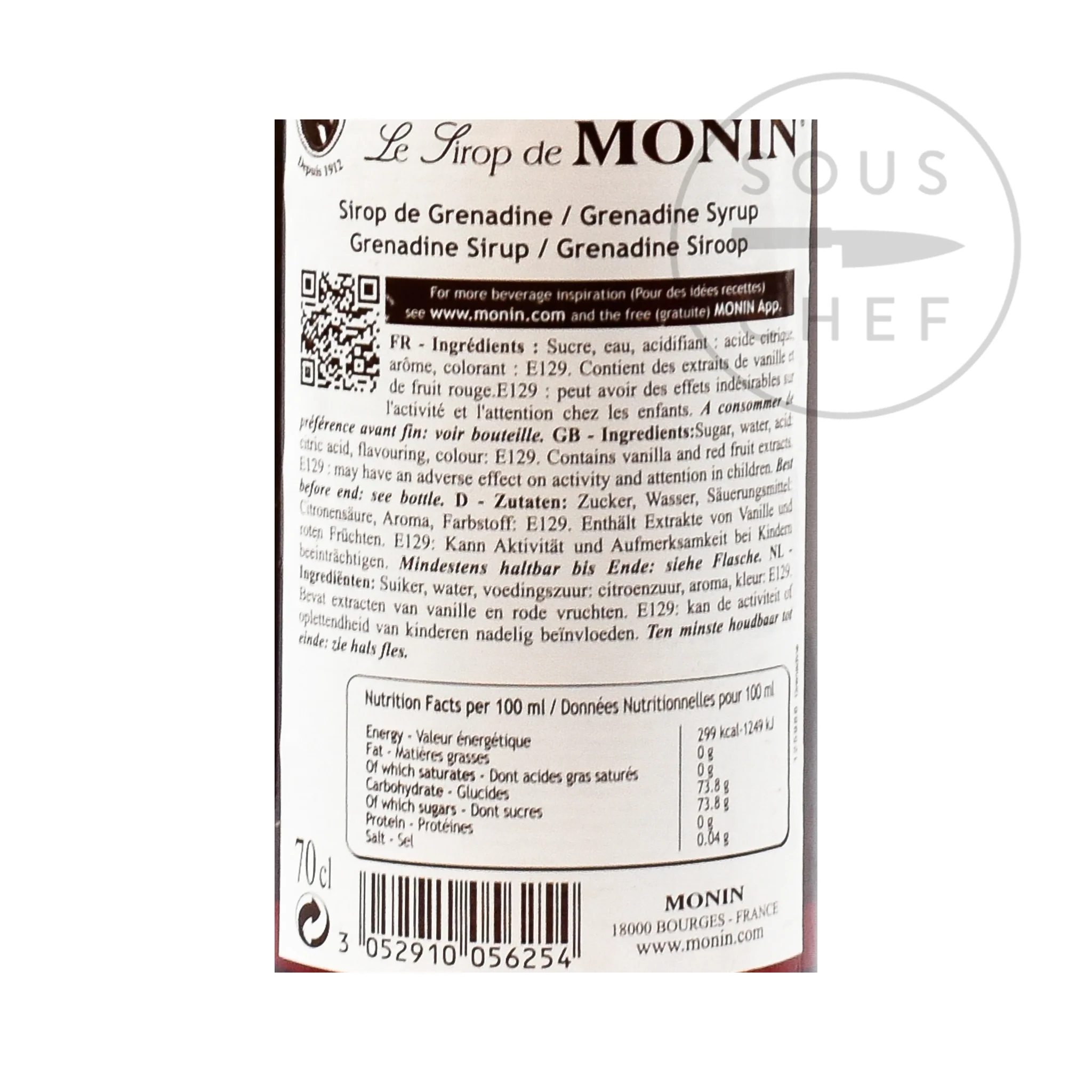 Monin Grenadine Syrup 70cl - Image 3