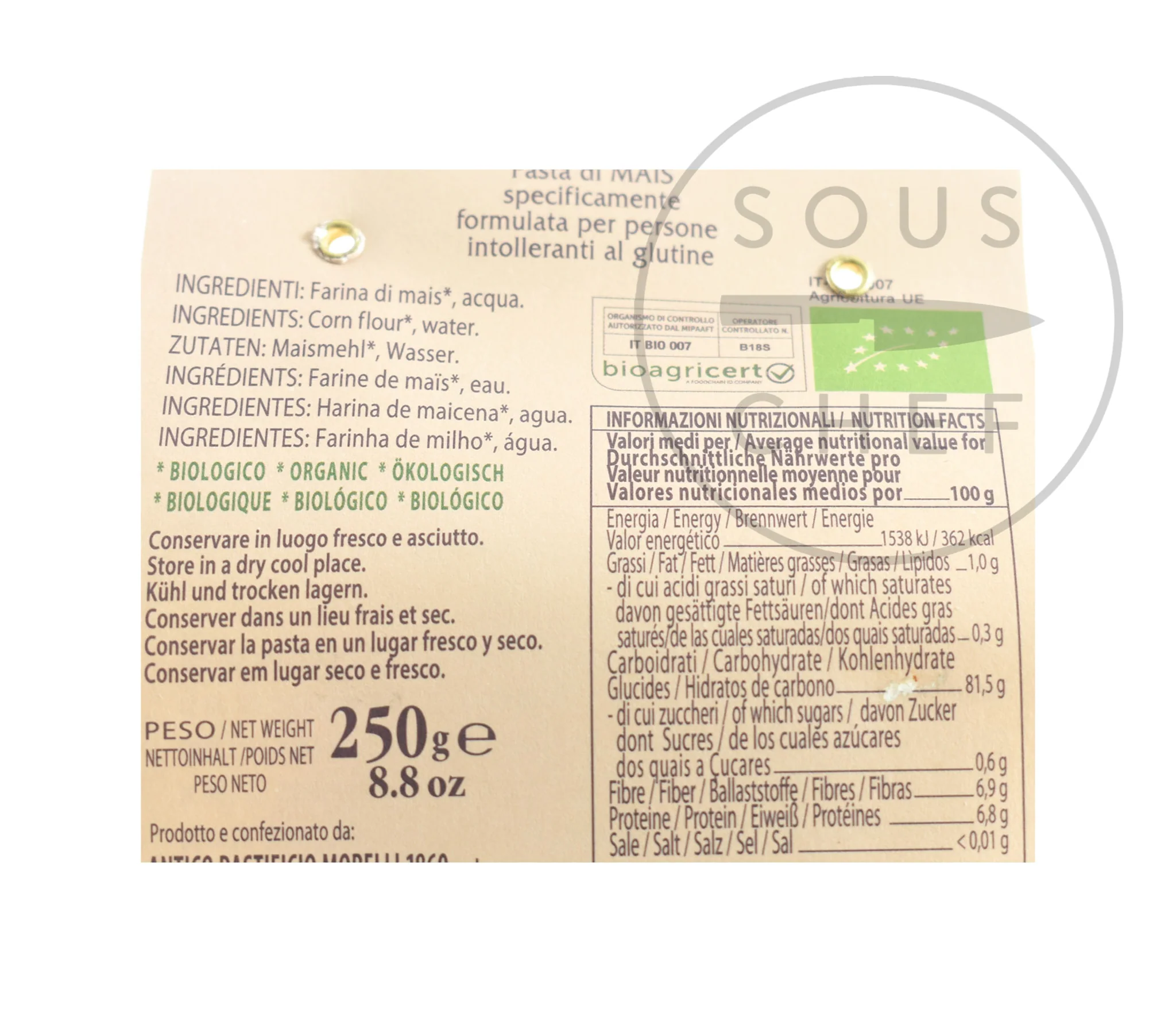 Morelli Organic Gluten Free Linguine, 250g - Image 2