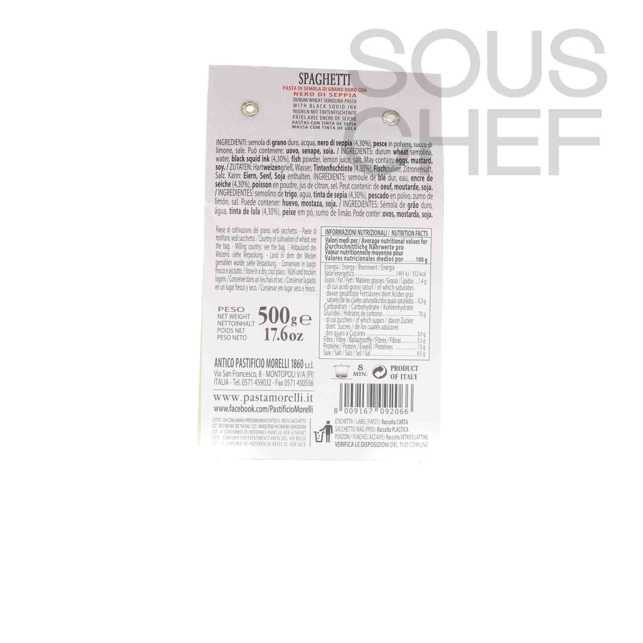 Morelli Squid Ink Spaghetti, 500g - Image 2
