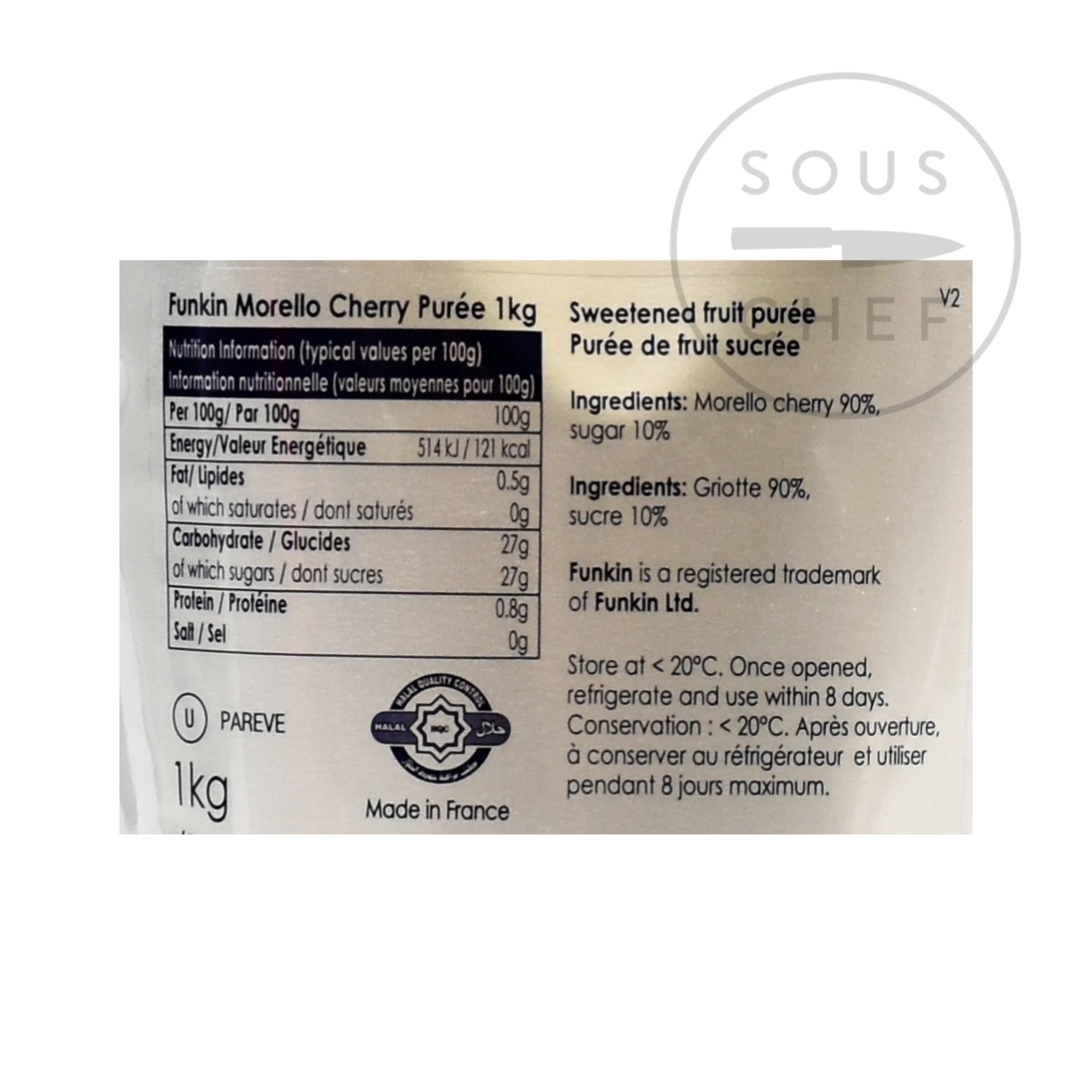 Funkin Morello Cherry Puree, 1kg - Image 2