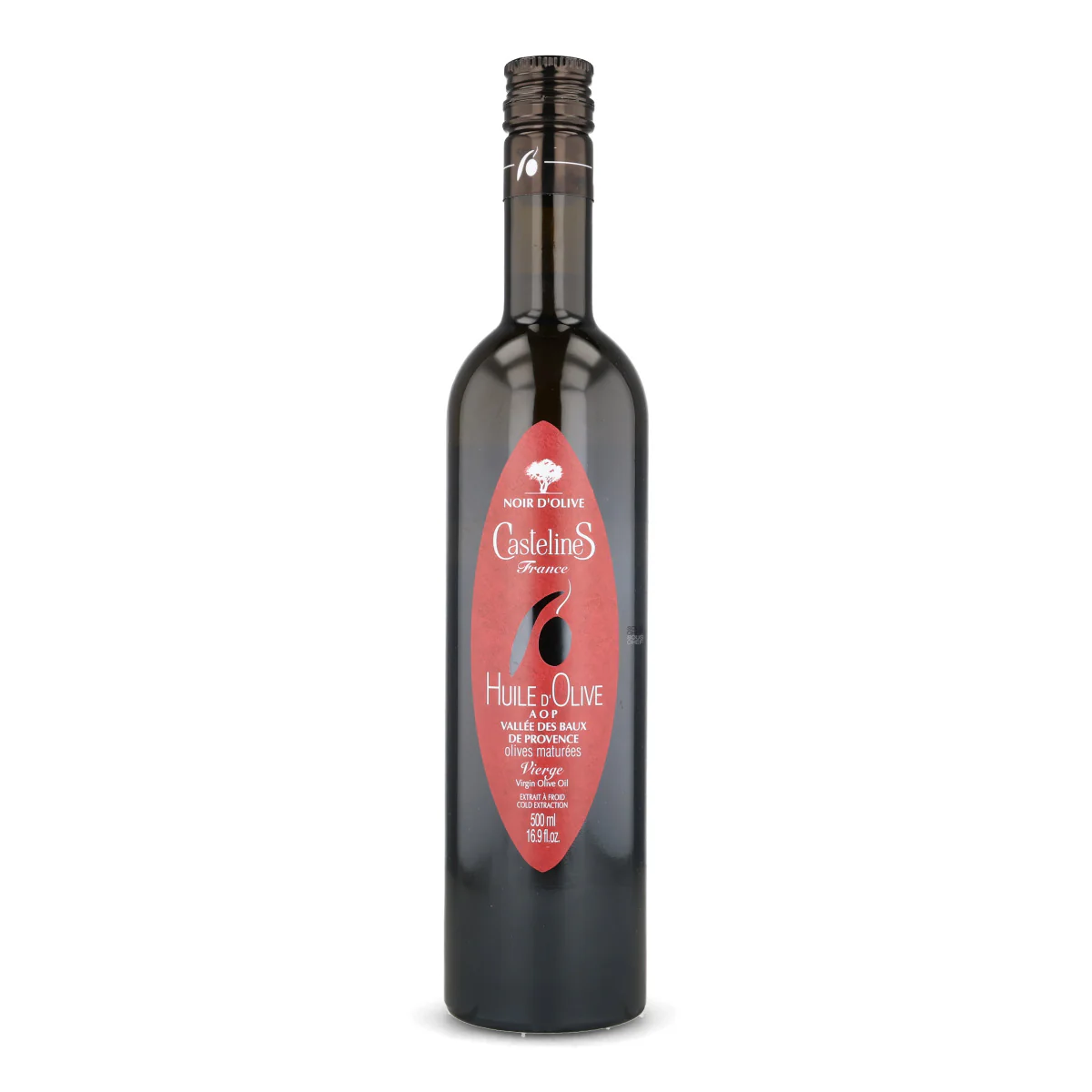 Moulin Castelas AOP Vallee des Baux de Provence Virgin Black Olive Oil, 500ml